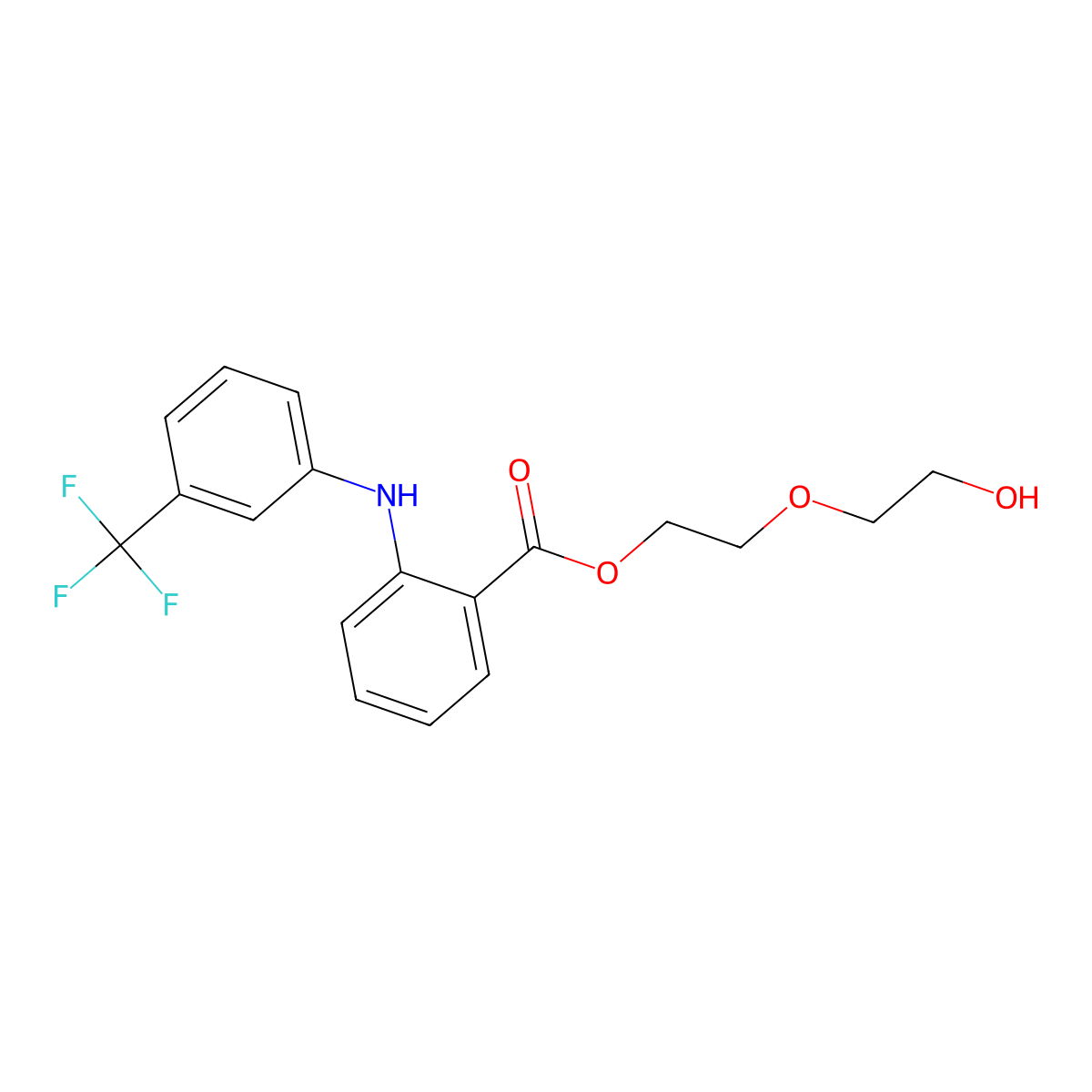 Etofenamate molecular structure, CAS 30544-47-9