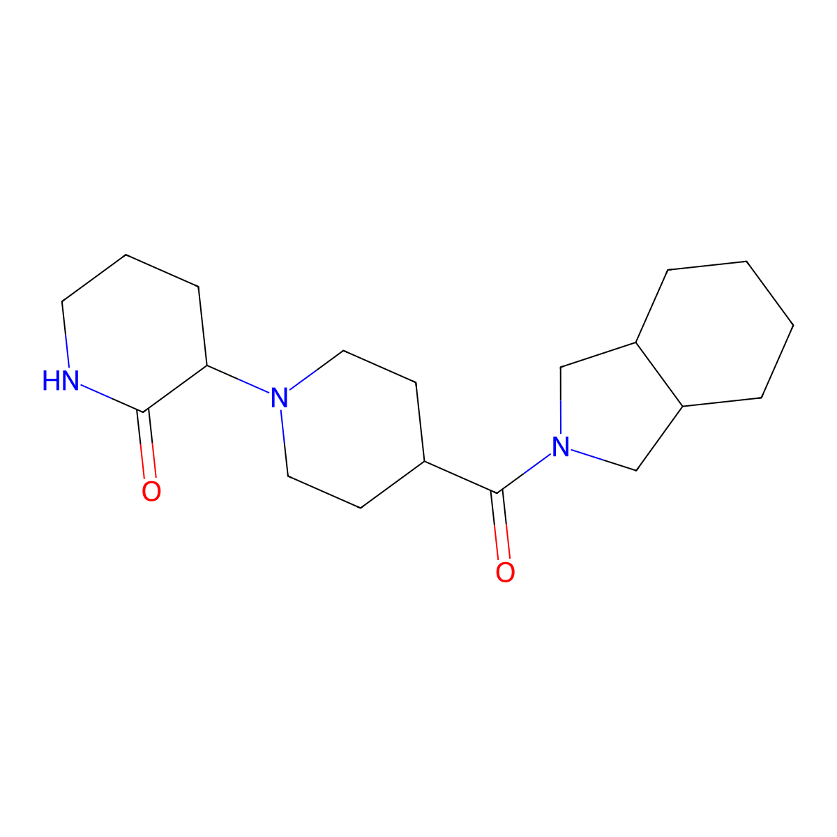 4-(octahydro-1H-isoindole-2-carbonyl)-[1,3-bipiperidin]-2-one molecular structure, CAS 3054405-65-8