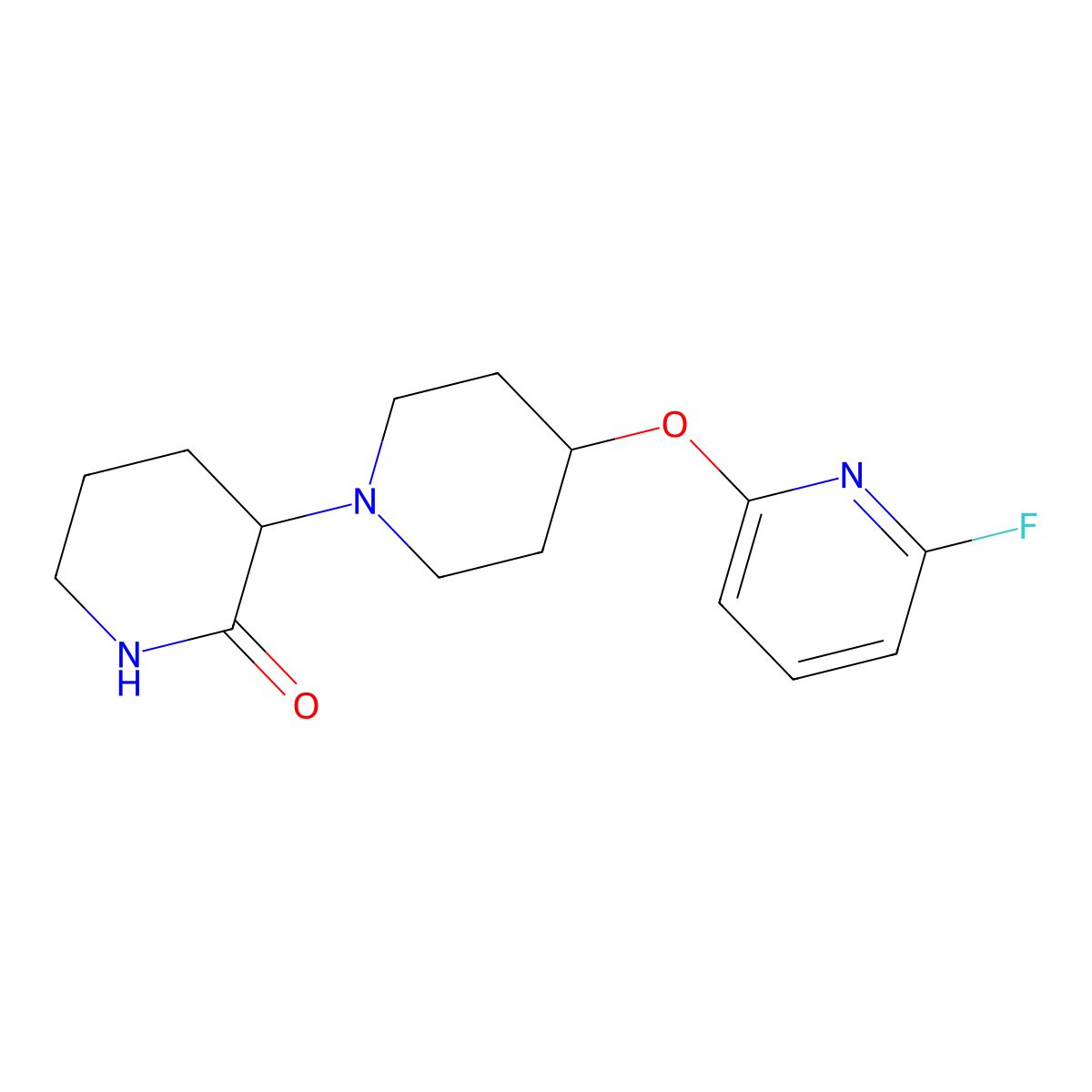 4-[(6-Fluoropyridin-2-yl)oxy]-[1,3-bipiperidin]-2-one molecular structure, CAS 3054405-69-2