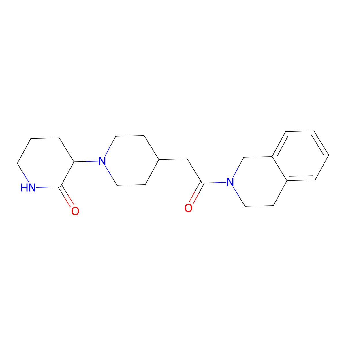 4-[2-Oxo-2-(1,2,3,4-tetrahydroisoquinolin-2-yl)ethyl]-[1,3-bipiperidin]-2-one molecular structure, CAS 3054405-80-7
