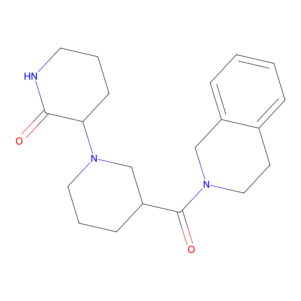 3-(1,2,3,4-Tetrahydroisoquinoline-2-carbonyl)-[1,3-bipiperidin]-2-one molecular structure, CAS 3054405-82-9