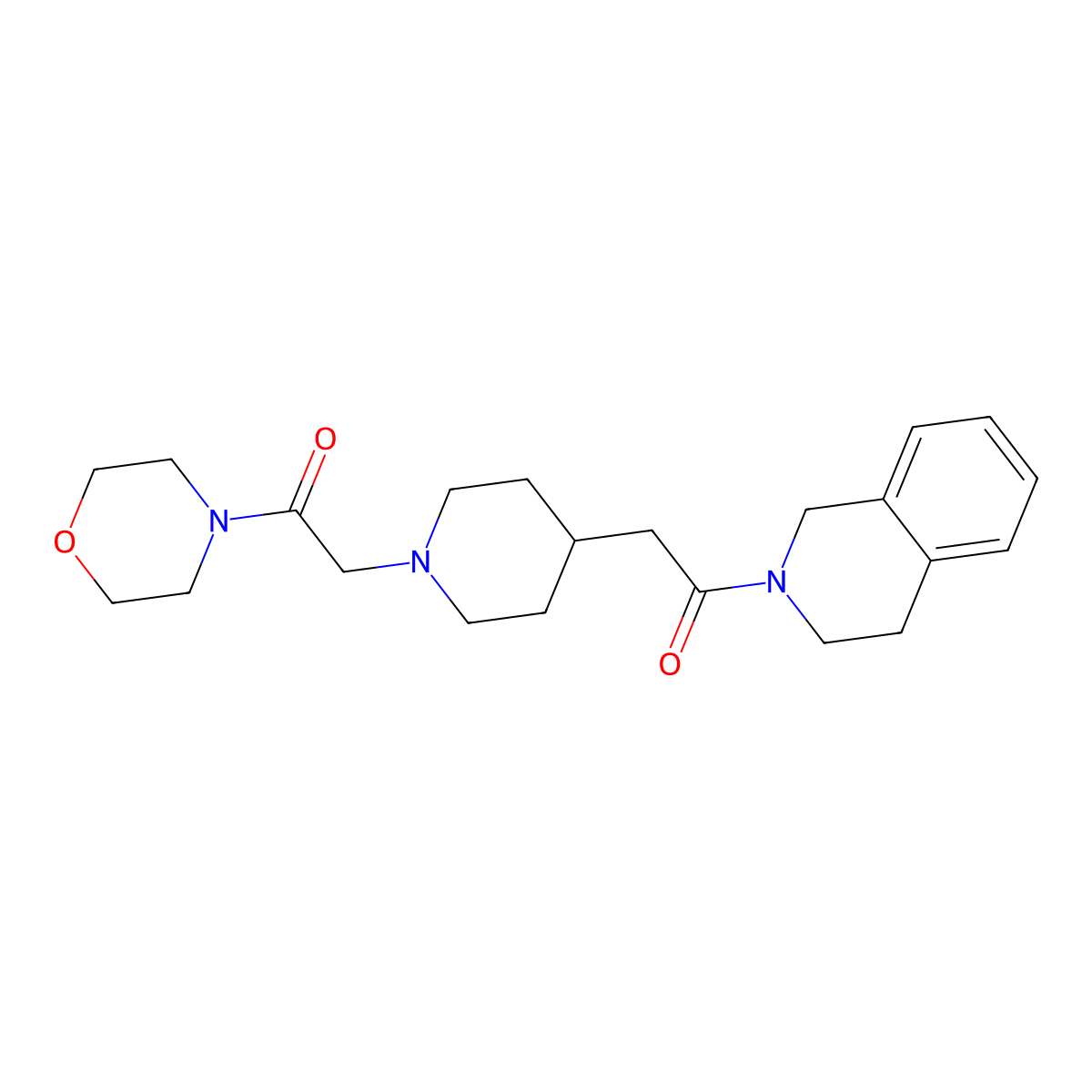 2-{1-[2-(Morpholin-4-yl)-2-oxoethyl]piperidin-4-yl}-1-(1,2,3,4-tetrahydroisoquinolin-2-yl)ethan-1-one molecular structure, CAS 3054405-84-1