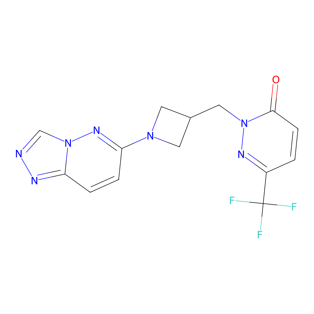 2-[(1-{[1,2,4]Triazolo[4,3-b]pyridazin-6-yl}azetidin-3-yl)methyl]-6-(trifluoromethyl)-2,3-dihydropyridazin-3-one molecular structure, CAS 3054406-38-8