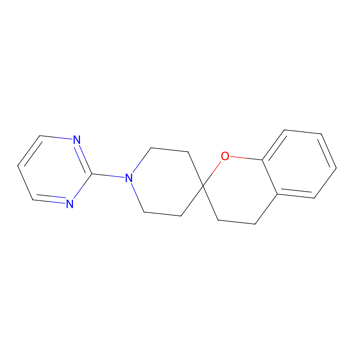 1-(Pyrimidin-2-yl)-3,4-dihydrospiro[1-benzopyran-2,4-piperidine] molecular structure, CAS 3054406-49-1