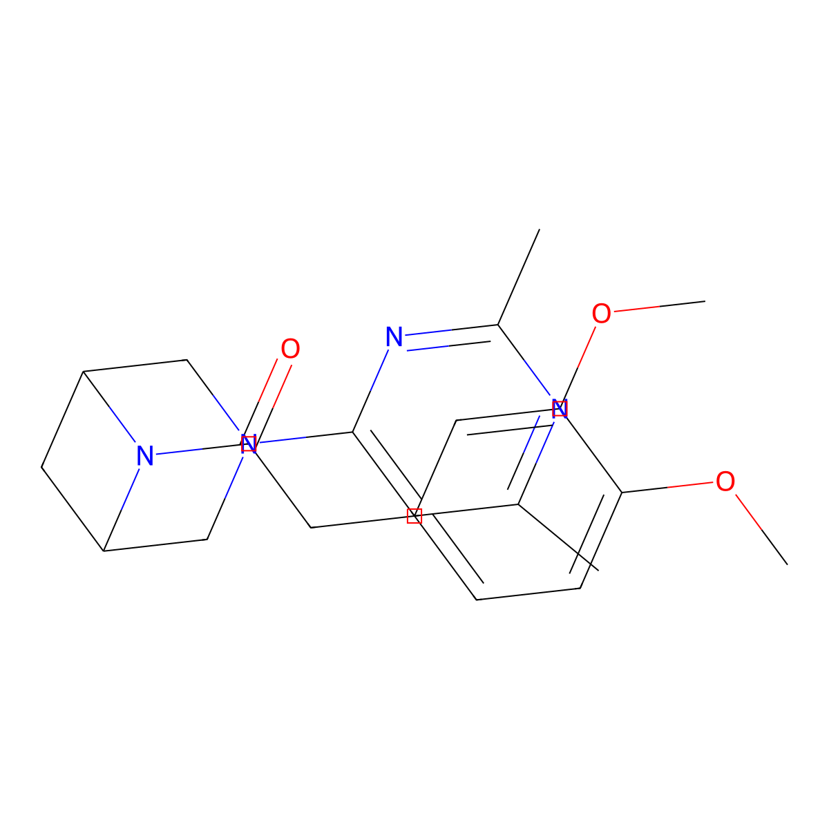 2-(3,4-Dimethoxyphenyl)-1-[3-(2,6-dimethylpyrimidin-4-yl)-3,6-diazabicyclo[3.1.1]heptan-6-yl]ethan-1-one molecular structure, CAS 3054406-55-9