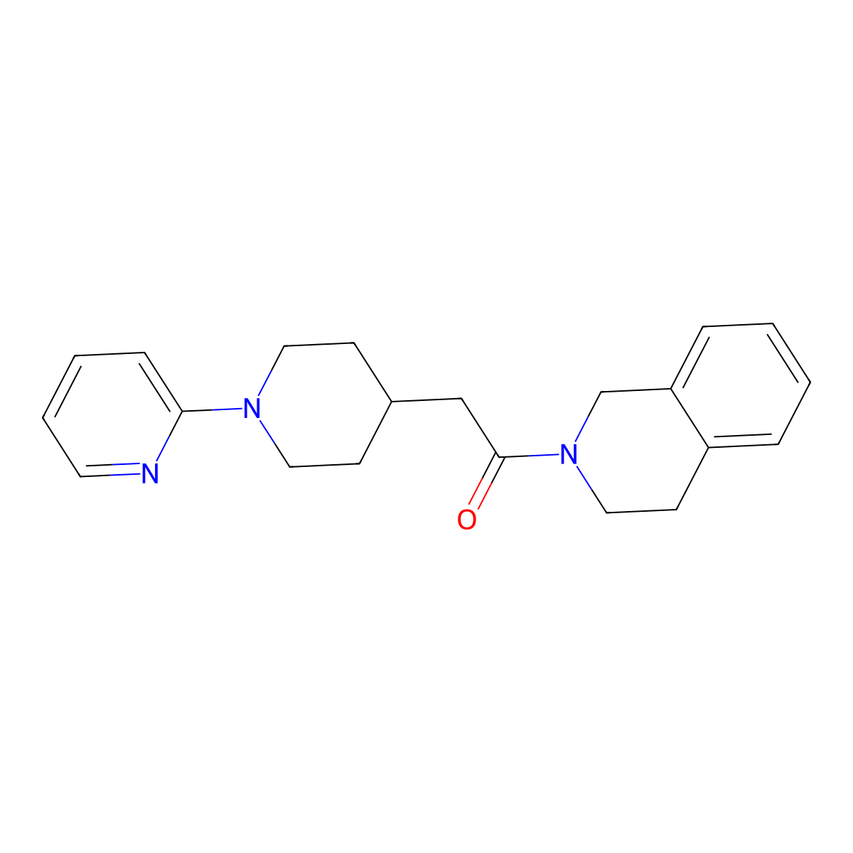 2-[1-(Pyridin-2-yl)piperidin-4-yl]-1-(1,2,3,4-tetrahydroisoquinolin-2-yl)ethan-1-one molecular structure, CAS 3054407-05-2