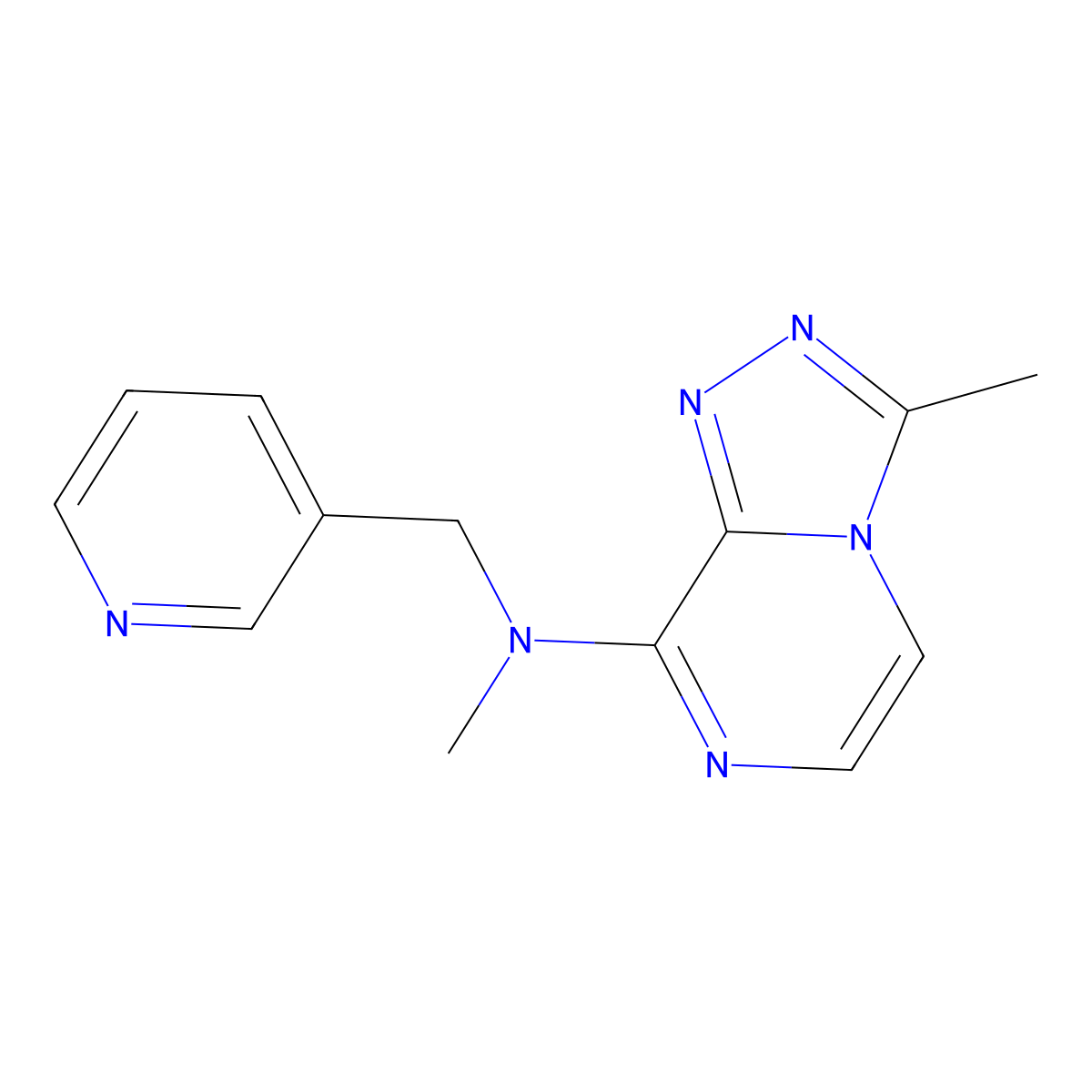 N,3-dimethyl-N-[(pyridin-3-yl)methyl]-[1,2,4]triazolo[4,3-a]pyrazin-8-amine molecular structure, CAS 3054407-49-4