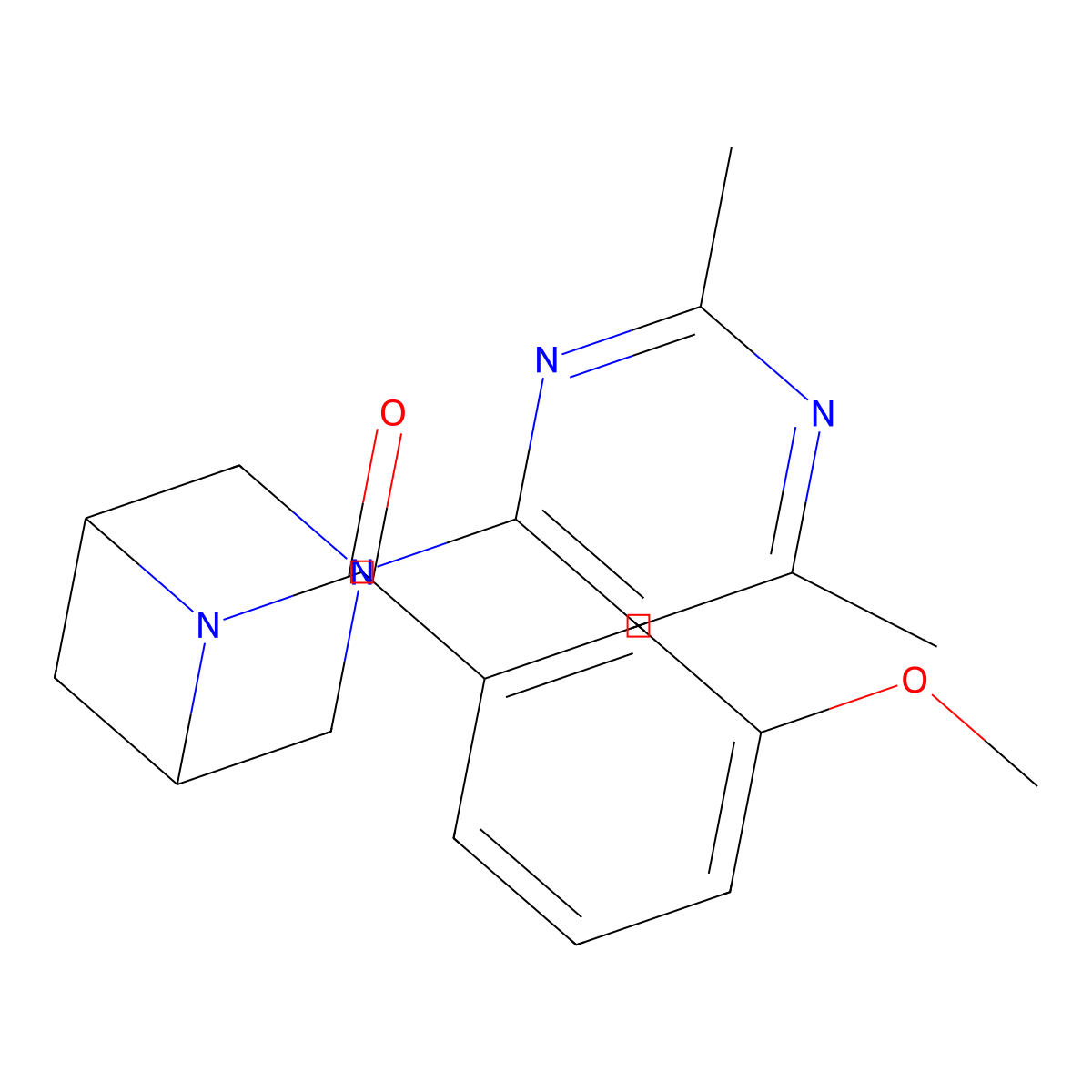 3-(2,6-Dimethylpyrimidin-4-yl)-6-(3-methoxybenzoyl)-3,6-diazabicyclo[3.1.1]heptane molecular structure, CAS 3054408-68-0