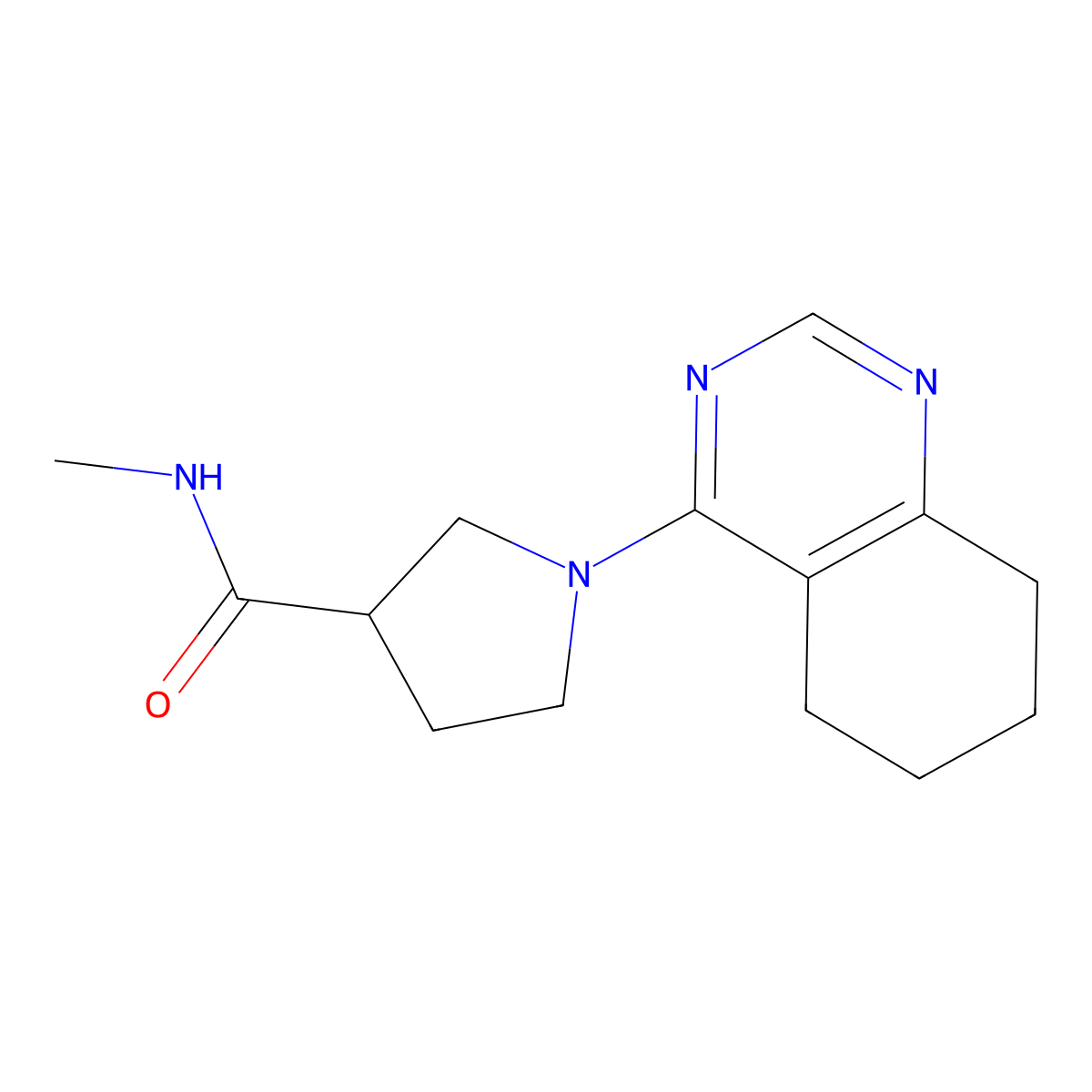 N-methyl-1-(5,6,7,8-tetrahydroquinazolin-4-yl)pyrrolidine-3-carboxamide molecular structure, CAS 3054408-81-7