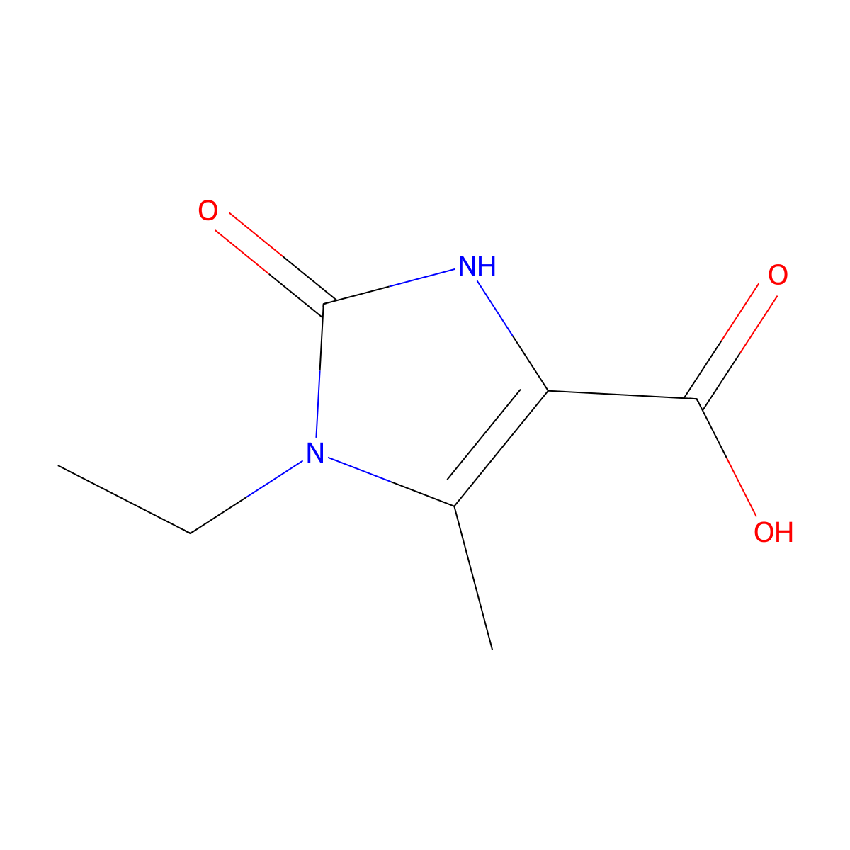 1-ethyl-5-methyl-2-oxo-2,3-dihydro-1H-imidazole-4-carboxylic acid molecular structure, CAS 3054408-84-0