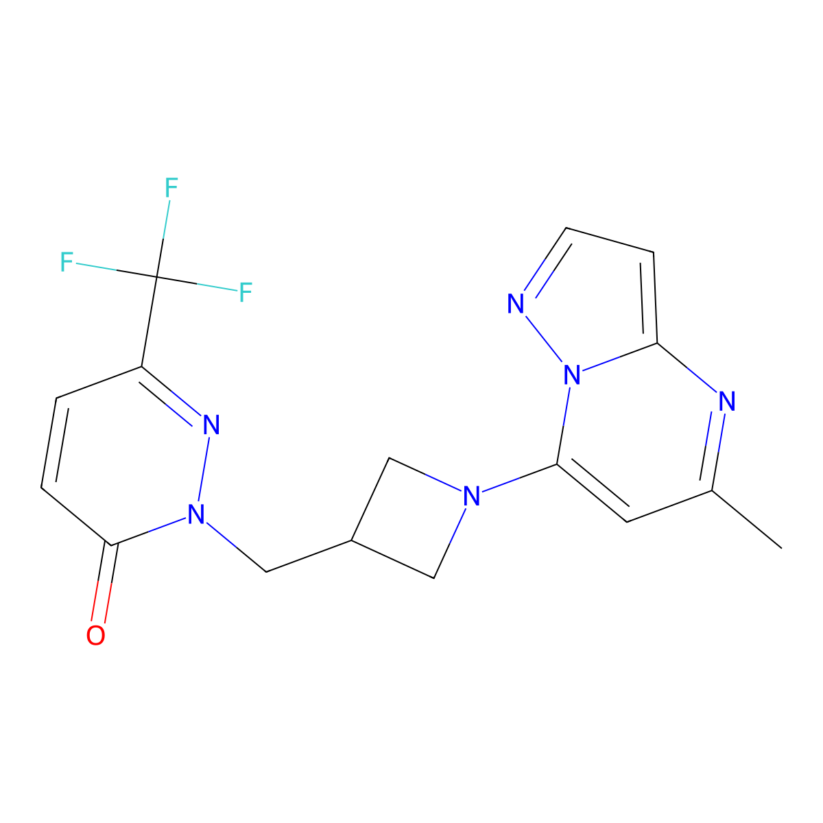 2-[(1-{5-Methylpyrazolo[1,5-a]pyrimidin-7-yl}azetidin-3-yl)methyl]-6-(trifluoromethyl)-2,3-dihydropyridazin-3-one molecular structure, CAS 3054408-94-2
