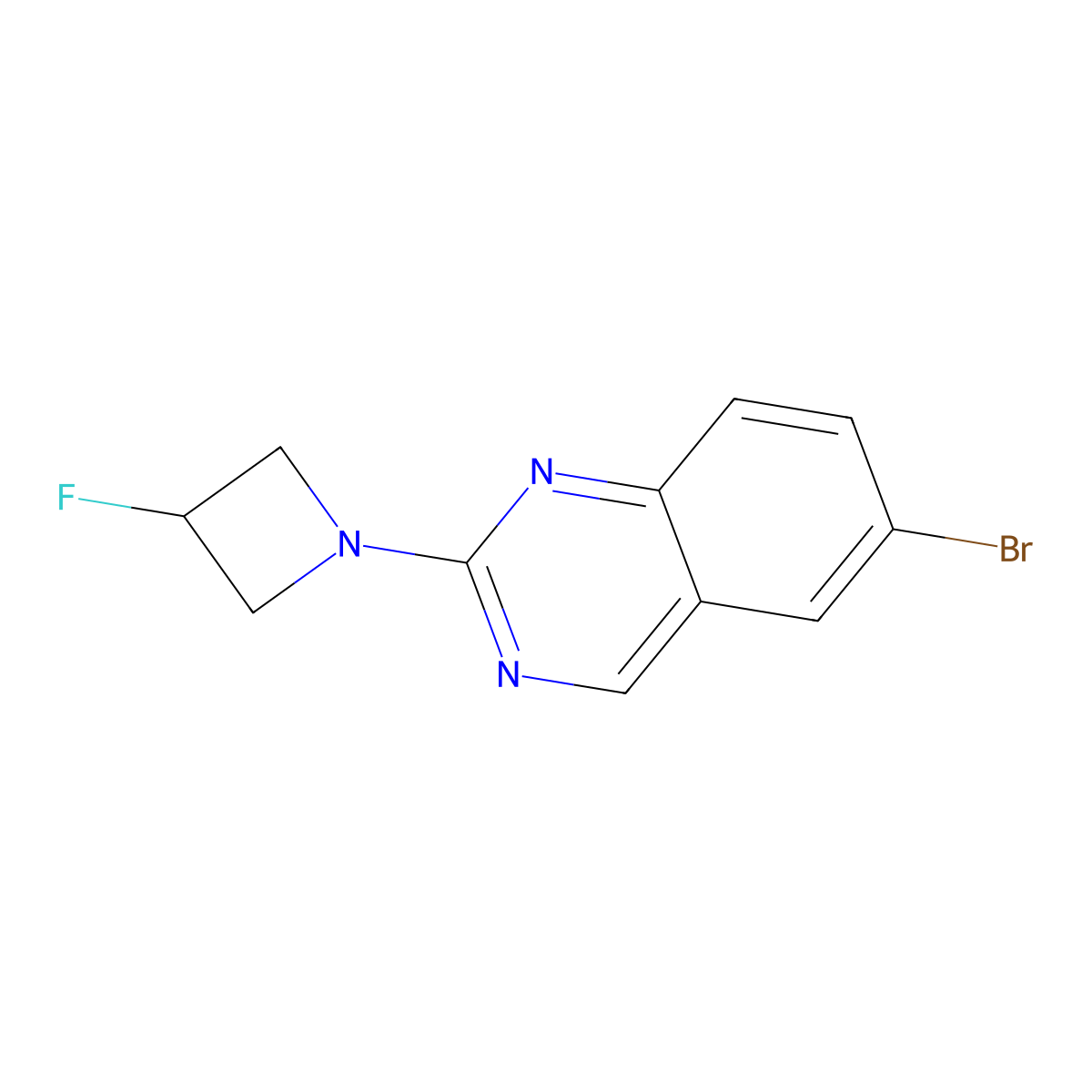 6-Bromo-2-(3-fluoroazetidin-1-yl)quinazoline molecular structure, CAS 3054409-03-6