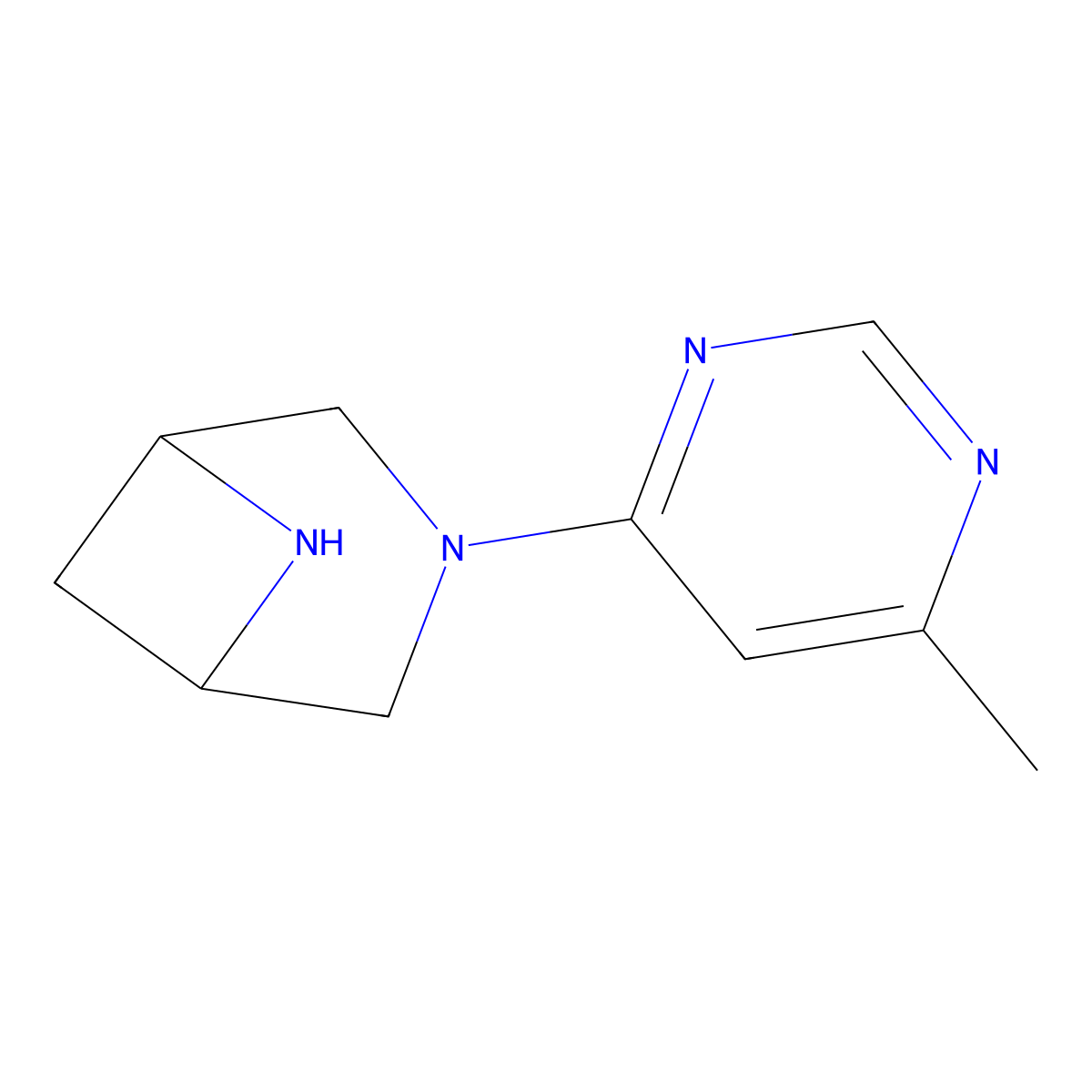 3-(6-Methylpyrimidin-4-yl)-3,6-diazabicyclo[3.1.1]heptane molecular structure, CAS 3054409-73-0