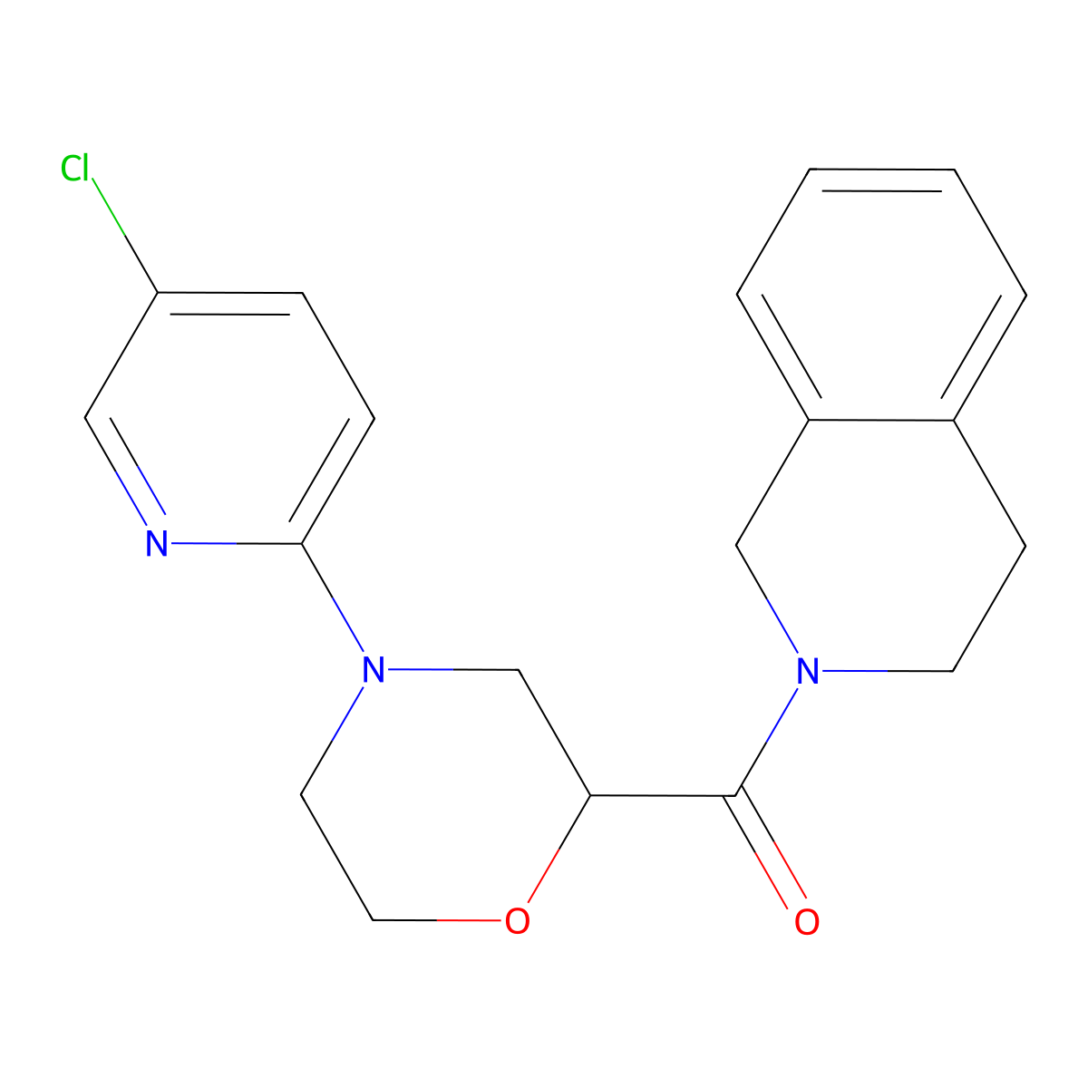 2-[4-(5-Chloropyridin-2-yl)morpholine-2-carbonyl]-1,2,3,4-tetrahydroisoquinoline molecular structure, CAS 3054409-75-2