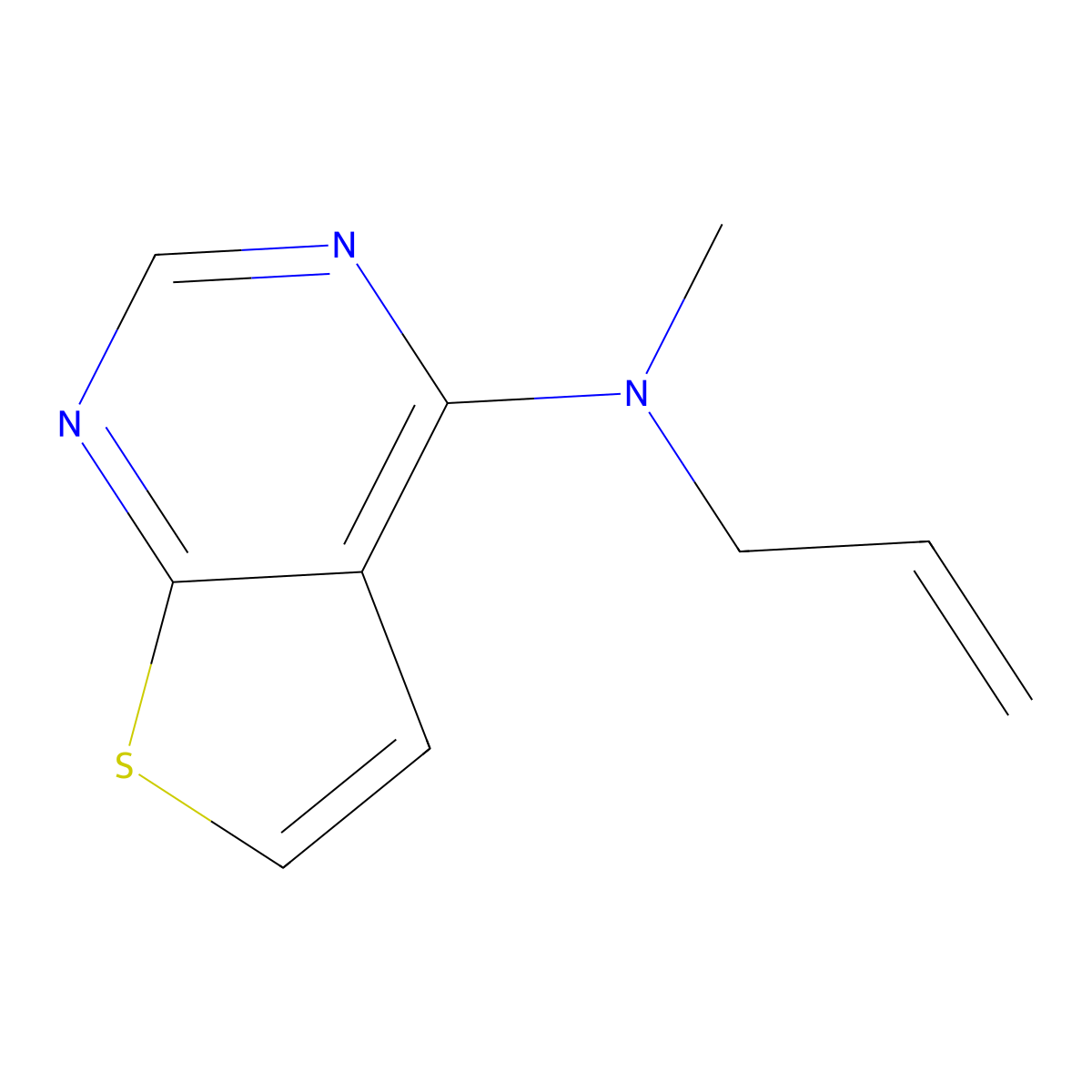 N-methyl-N-(prop-2-en-1-yl)thieno[2,3-d]pyrimidin-4-amine molecular structure, CAS 3054410-62-4