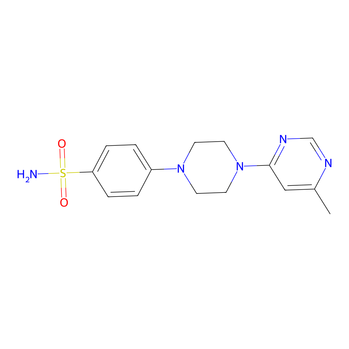 4-[4-(6-Methylpyrimidin-4-yl)piperazin-1-yl]benzene-1-sulfonamide molecular structure, CAS 3054410-76-0
