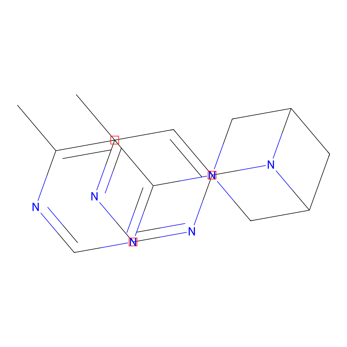 3,6-Bis(6-methylpyrimidin-4-yl)-3,6-diazabicyclo[3.1.1]heptane molecular structure, CAS 3054411-06-9