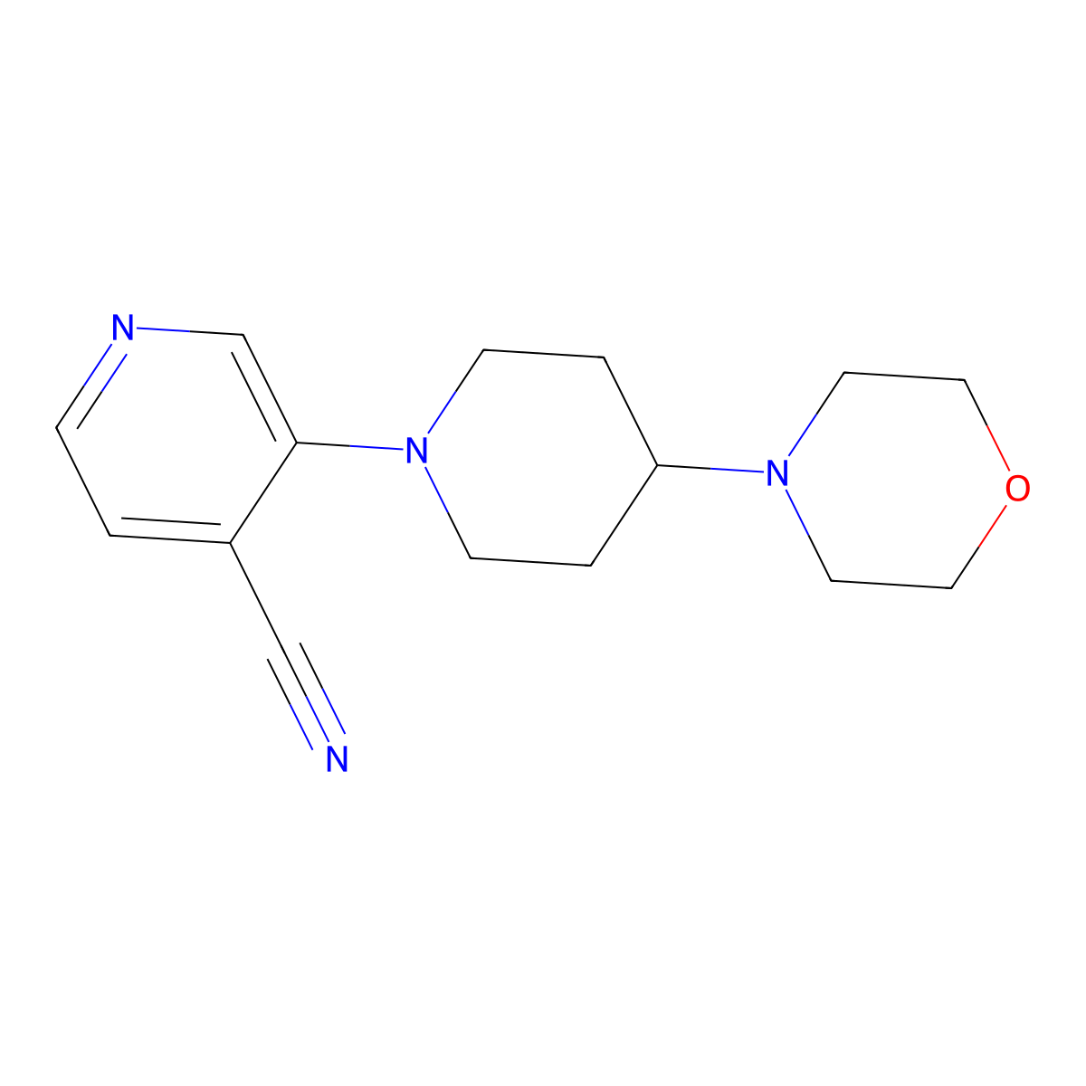 3-[4-(Morpholin-4-yl)piperidin-1-yl]pyridine-4-carbonitrile molecular structure, CAS 3054411-52-5