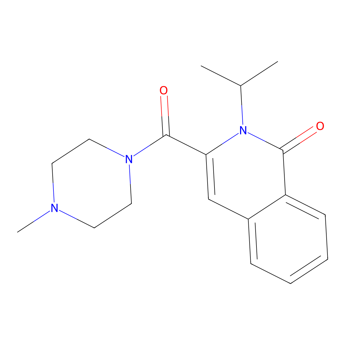 3-(4-Methylpiperazine-1-carbonyl)-2-(propan-2-yl)-1,2-dihydroisoquinolin-1-one molecular structure, CAS 3054411-98-9