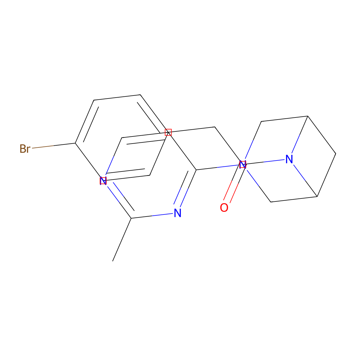2-(4-Bromophenyl)-1-[3-(2-methylpyrimidin-4-yl)-3,6-diazabicyclo[3.1.1]heptan-6-yl]ethan-1-one molecular structure, CAS 3054412-00-6