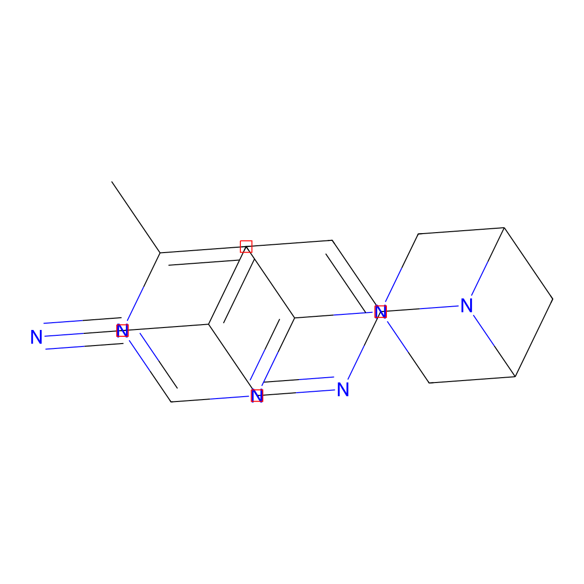 6-[3-(6-Methylpyrimidin-4-yl)-3,6-diazabicyclo[3.1.1]heptan-6-yl]pyridine-3-carbonitrile molecular structure, CAS 3054412-61-9