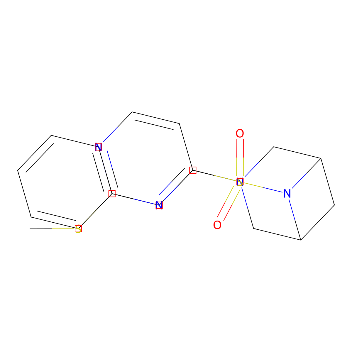 3-[2-(Methylsulfanyl)pyrimidin-4-yl]-6-(2-phenylethanesulfonyl)-3,6-diazabicyclo[3.1.1]heptane molecular structure, CAS 3054412-72-2