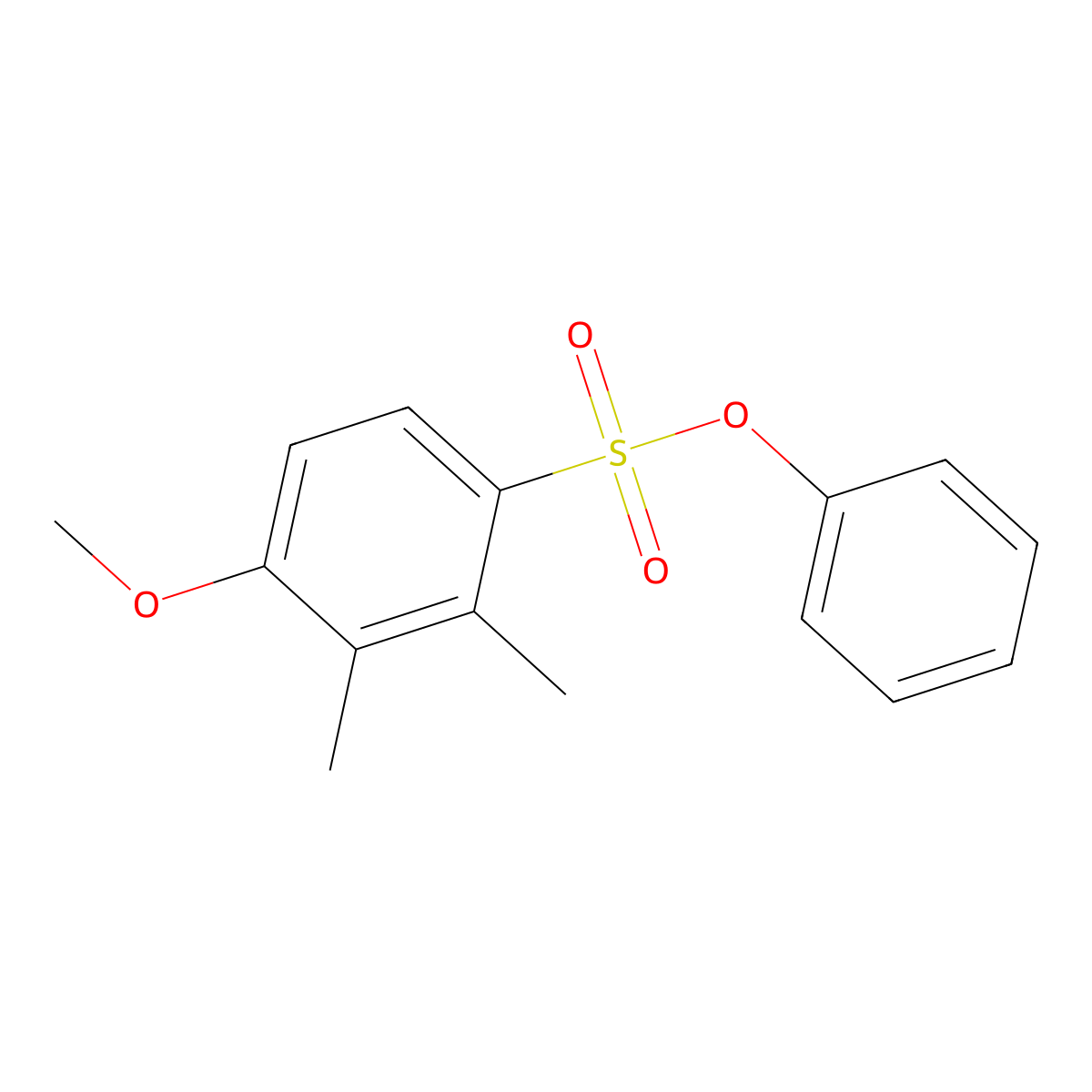 Phenyl 4-methoxy-2,3-dimethylbenzene-1-sulfonate molecular structure, CAS 3054412-92-6