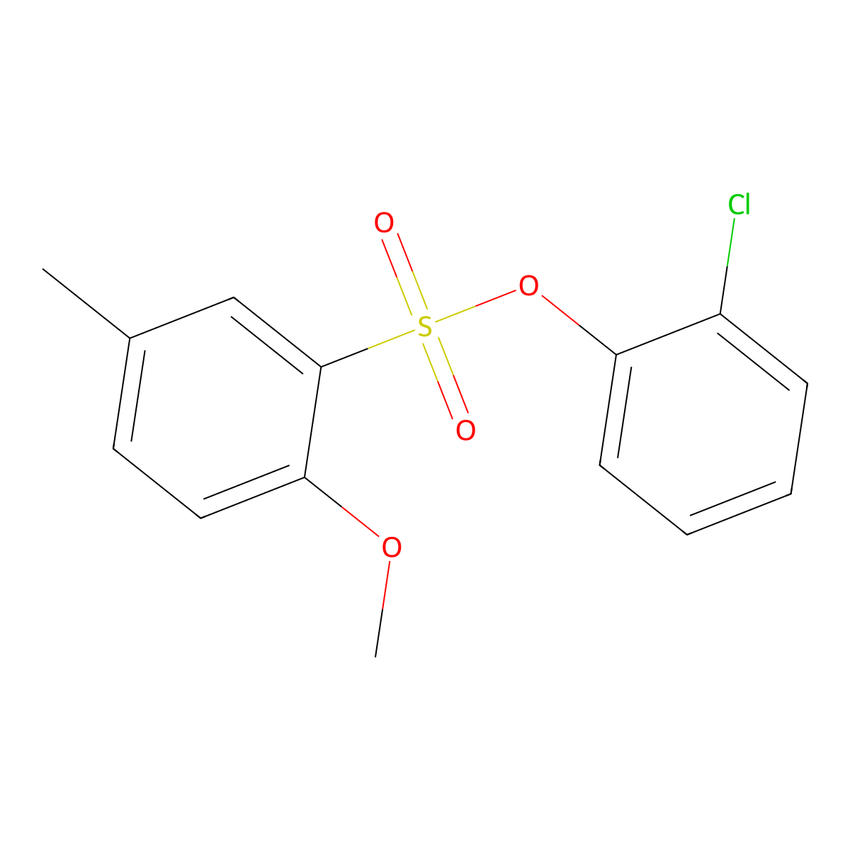 2-Chlorophenyl 2-methoxy-5-methylbenzene-1-sulfonate molecular structure, CAS 3054413-02-1