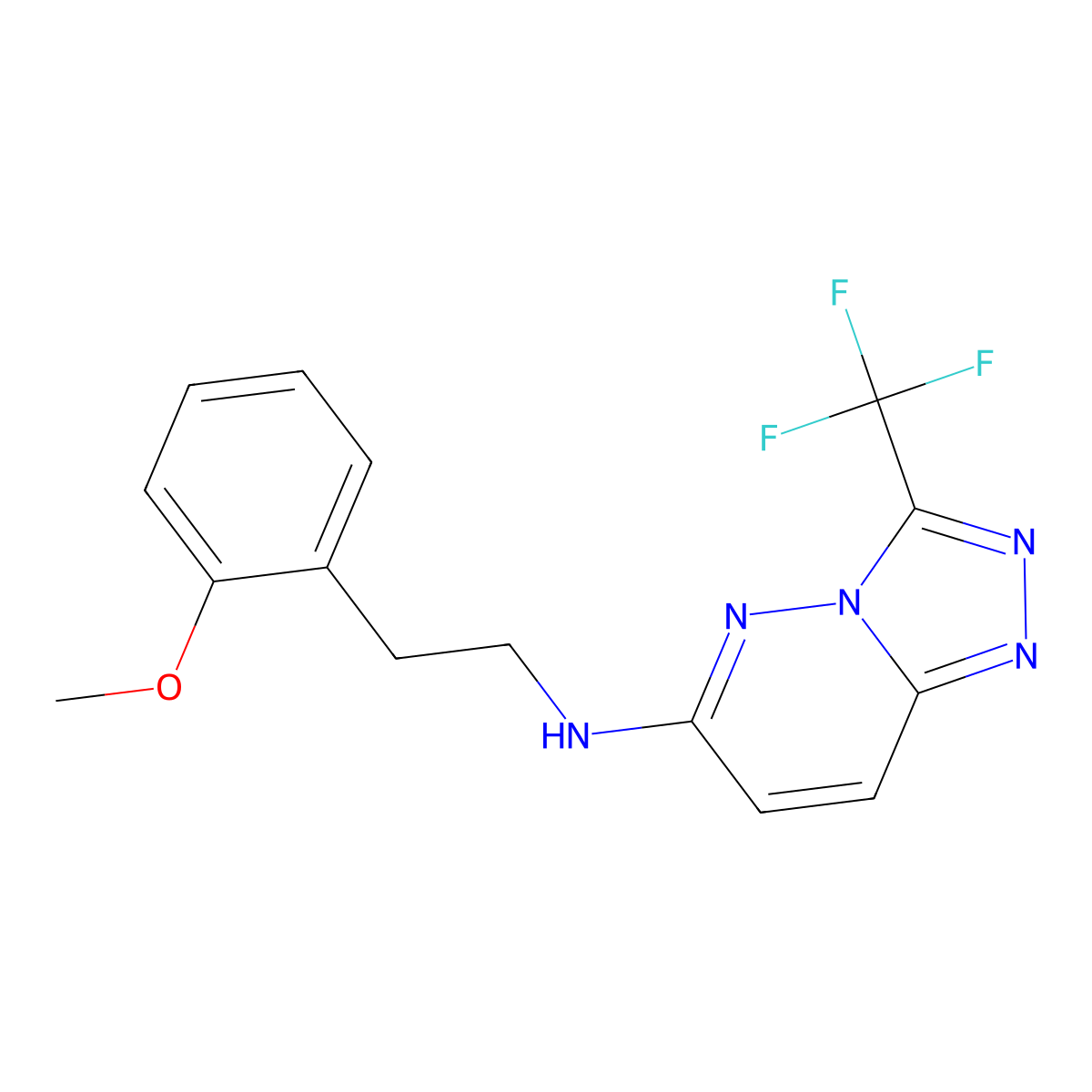 N-[2-(2-methoxyphenyl)ethyl]-3-(trifluoromethyl)-[1,2,4]triazolo[4,3-b]pyridazin-6-amine molecular structure, CAS 3054413-45-2