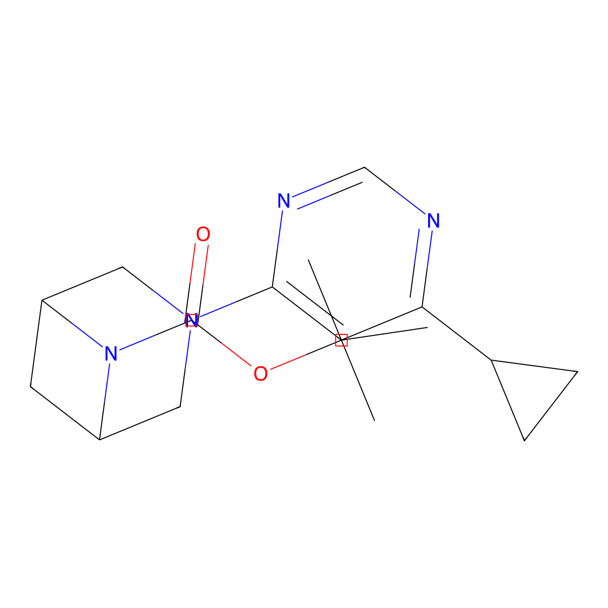Tert-butyl 3-(6-cyclopropylpyrimidin-4-yl)-3,6-diazabicyclo[3.1.1]heptane-6-carboxylate molecular structure, CAS 3054413-51-0