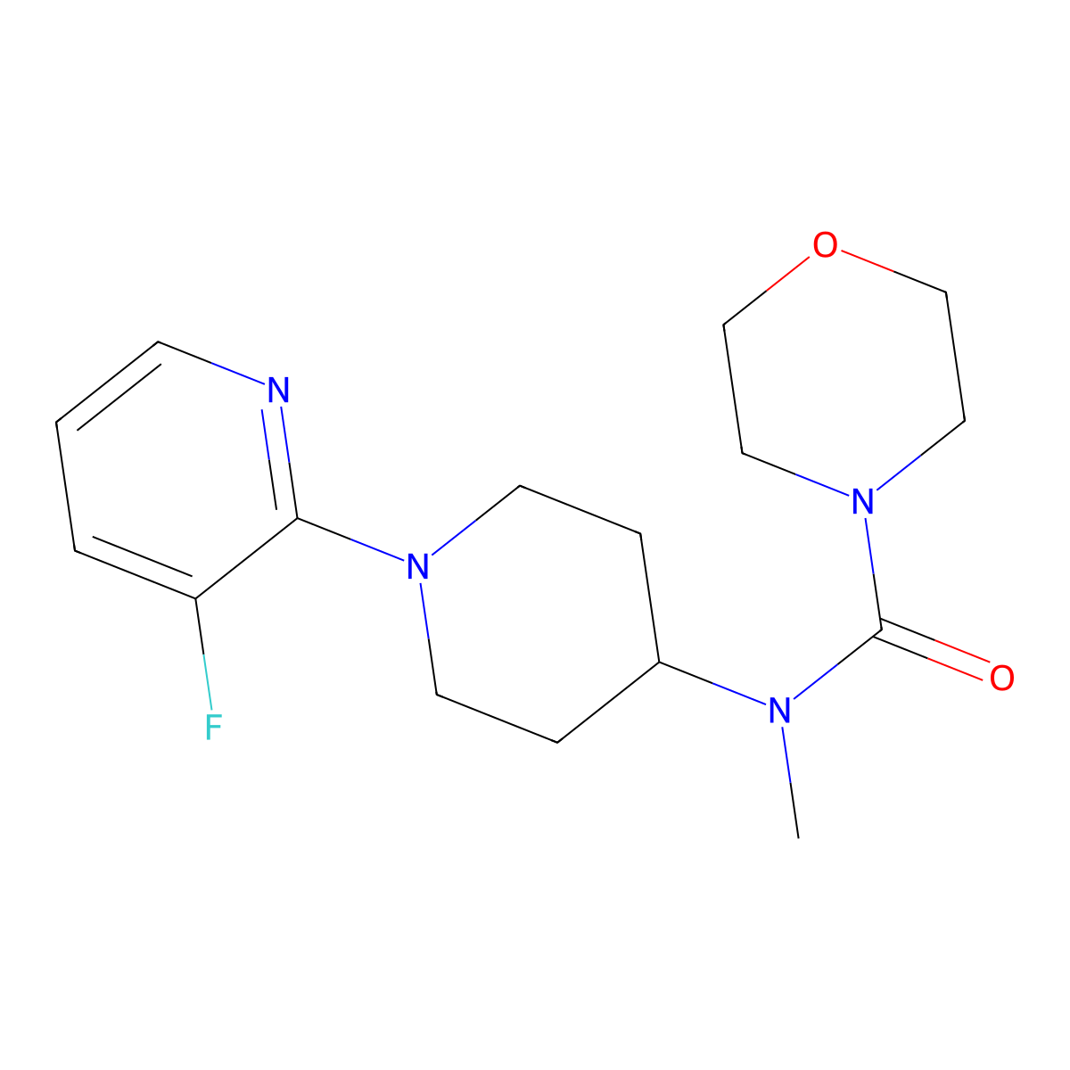 N-[1-(3-fluoropyridin-2-yl)piperidin-4-yl]-N-methylmorpholine-4-carboxamide molecular structure, CAS 3054413-58-7