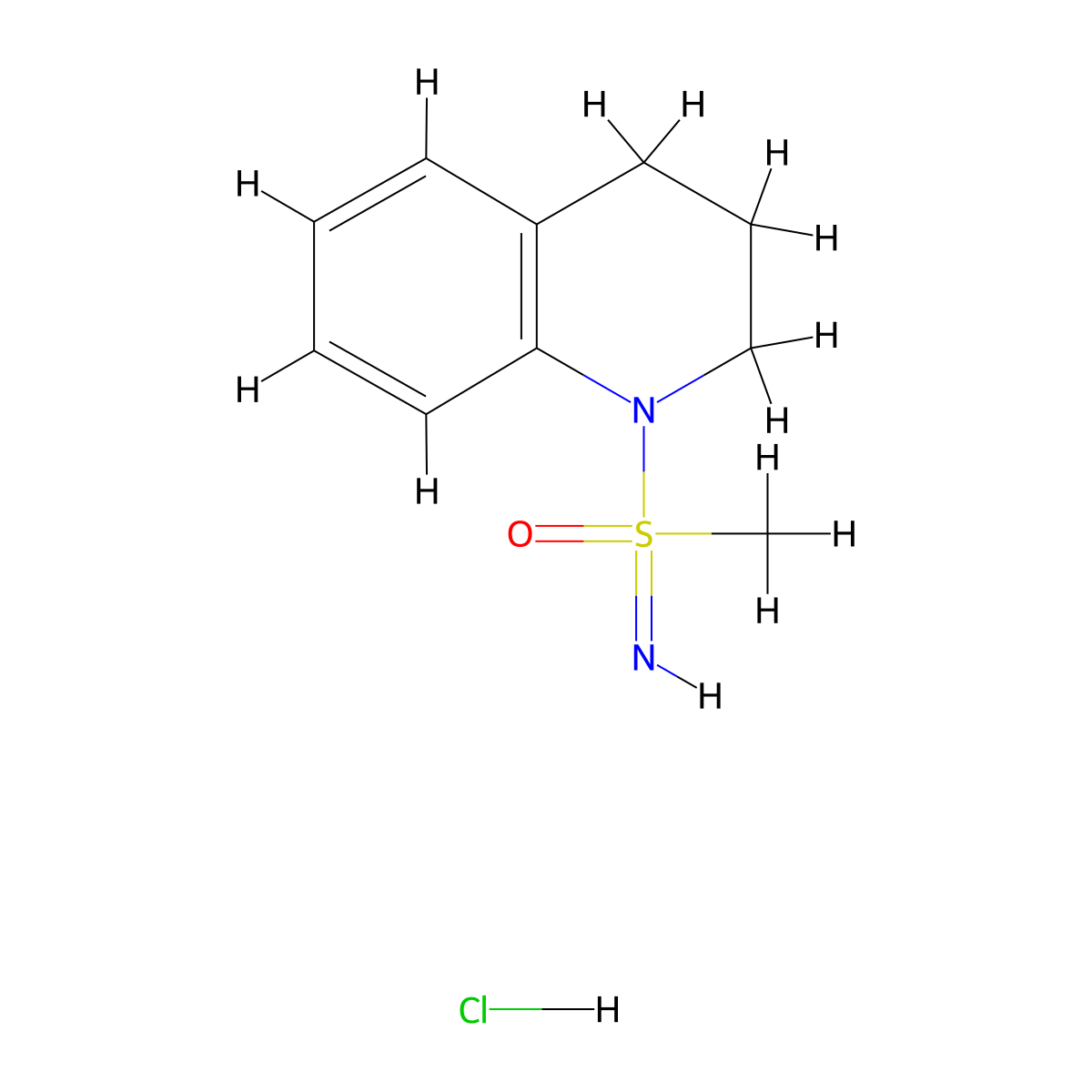 Imino(methyl)(1,2,3,4-tetrahydroquinolin-1-yl)-lambda6-sulfanone hydrochloride molecular structure, CAS 3054413-62-3