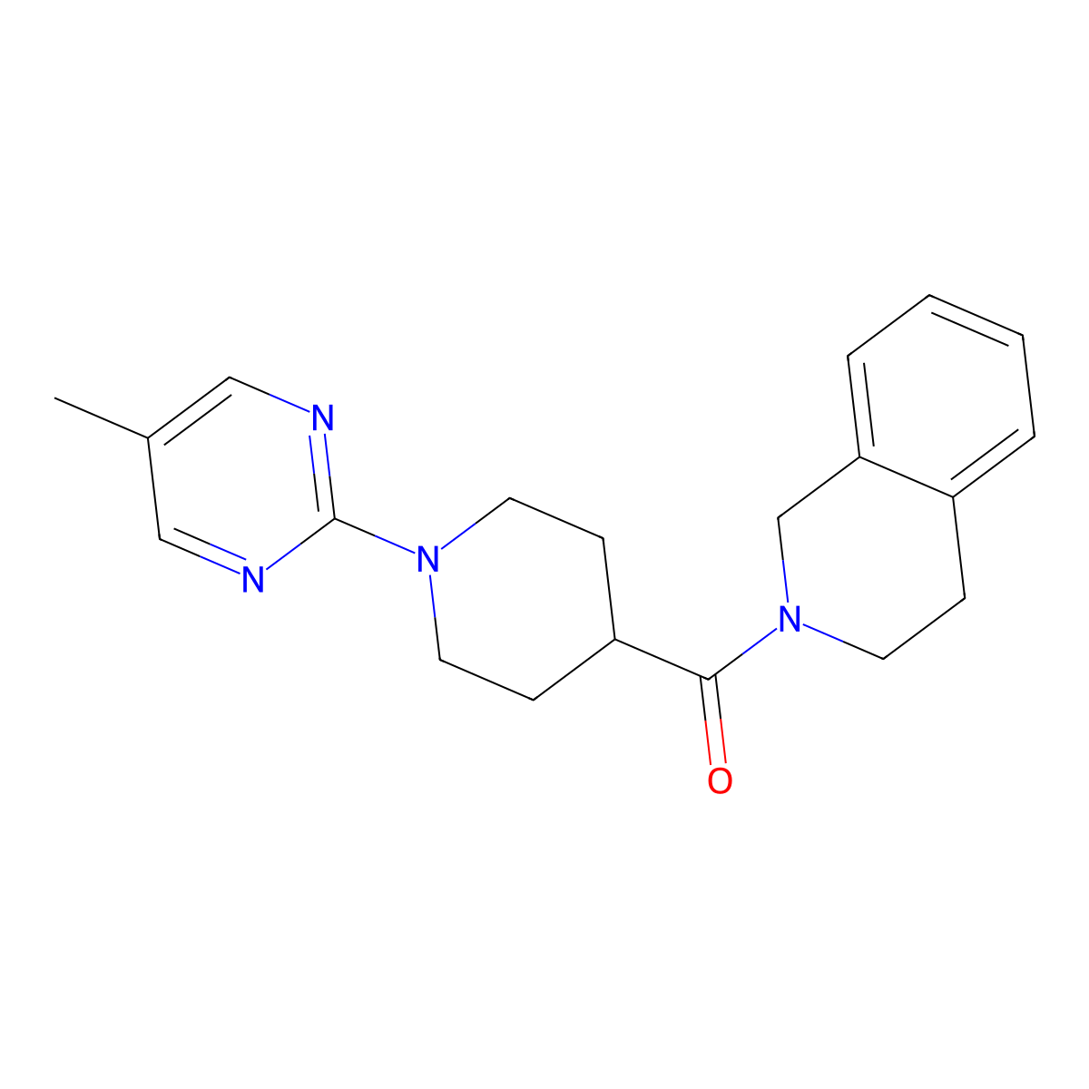2-[1-(5-Methylpyrimidin-2-yl)piperidine-4-carbonyl]-1,2,3,4-tetrahydroisoquinoline molecular structure, CAS 3054413-78-1