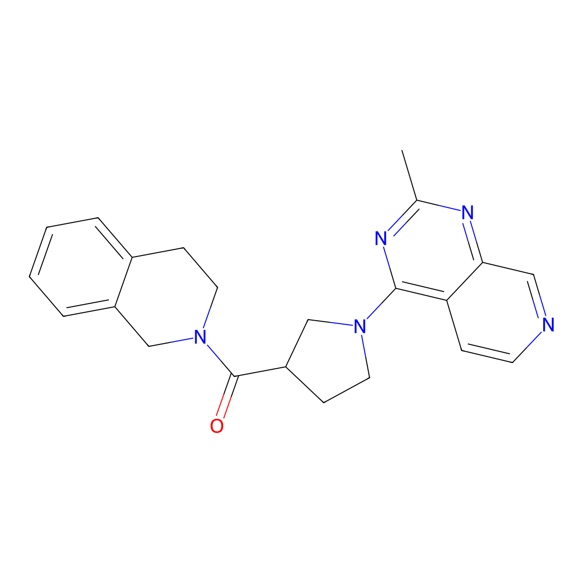 2-(1-{2-Methylpyrido[3,4-d]pyrimidin-4-yl}pyrrolidine-3-carbonyl)-1,2,3,4-tetrahydroisoquinoline molecular structure, CAS 3054413-84-9