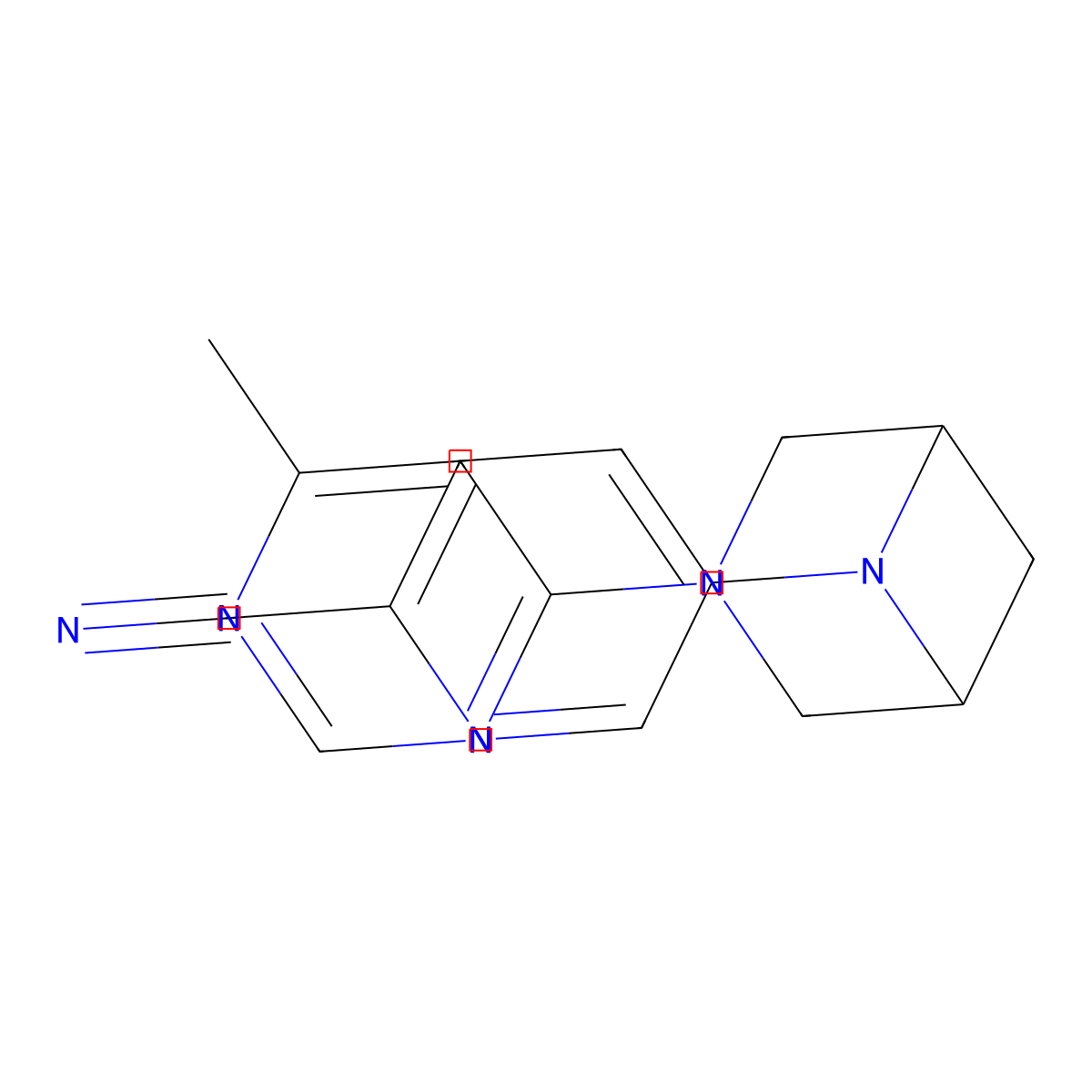 5-[3-(6-Methylpyrimidin-4-yl)-3,6-diazabicyclo[3.1.1]heptan-6-yl]pyridine-2-carbonitrile molecular structure, CAS 3054413-95-2