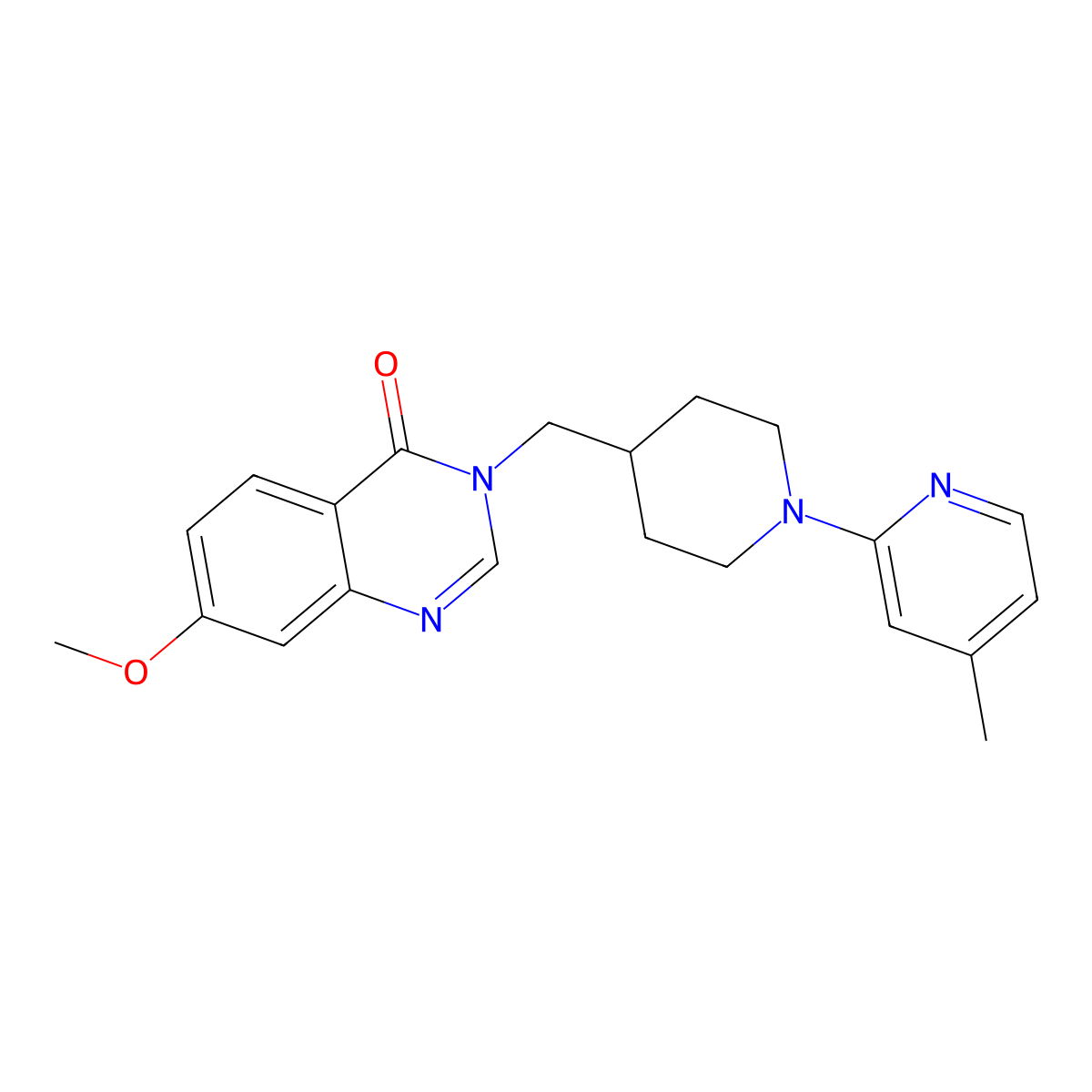 7-Methoxy-3-{[1-(4-methylpyridin-2-yl)piperidin-4-yl]methyl}-3,4-dihydroquinazolin-4-one molecular structure, CAS 3054414-09-1