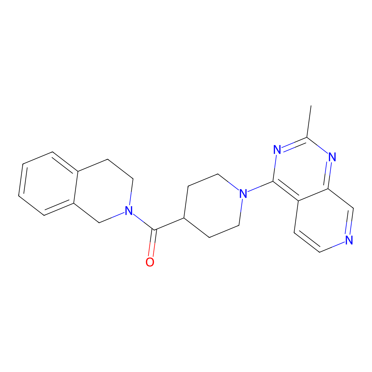 2-(1-{2-Methylpyrido[3,4-d]pyrimidin-4-yl}piperidine-4-carbonyl)-1,2,3,4-tetrahydroisoquinoline molecular structure, CAS 3054414-13-7