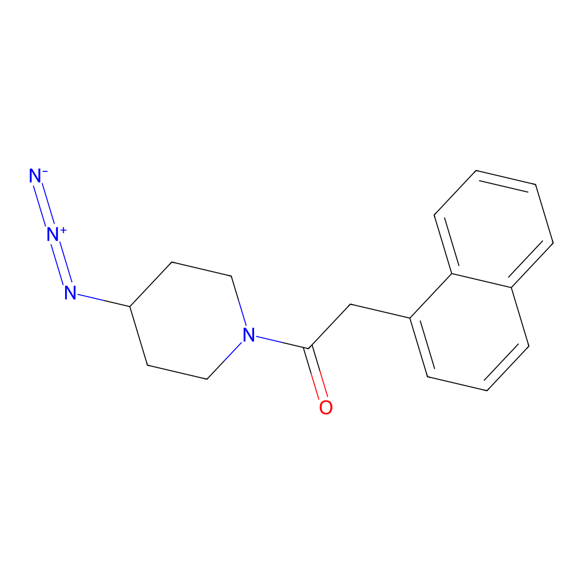 1-(4-Azidopiperidin-1-yl)-2-(naphthalen-1-yl)ethan-1-one molecular structure, CAS 3054415-91-4