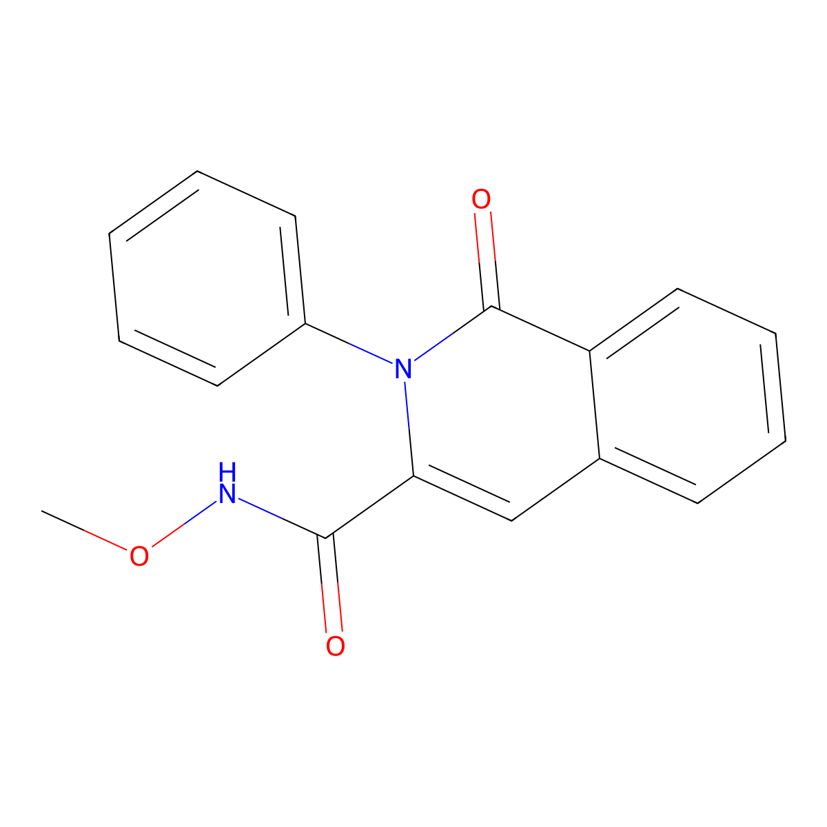 N-methoxy-1-oxo-2-phenyl-1,2-dihydroisoquinoline-3-carboxamide molecular structure, CAS 3054416-03-1