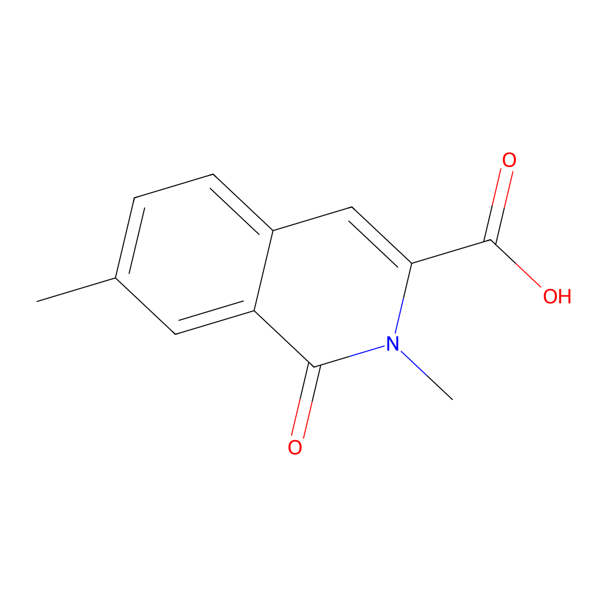 2,7-Dimethyl-1-oxo-1,2-dihydroisoquinoline-3-carboxylic acid molecular structure, CAS 3054416-82-6
