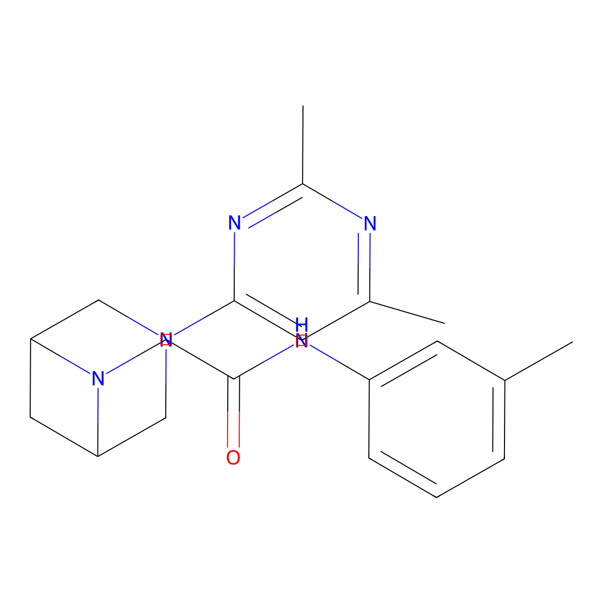 2-[3-(2,6-dimethylpyrimidin-4-yl)-3,6-diazabicyclo[3.1.1]heptan-6-yl]-N-(3-methylphenyl)acetamide molecular structure, CAS 3054427-31-2