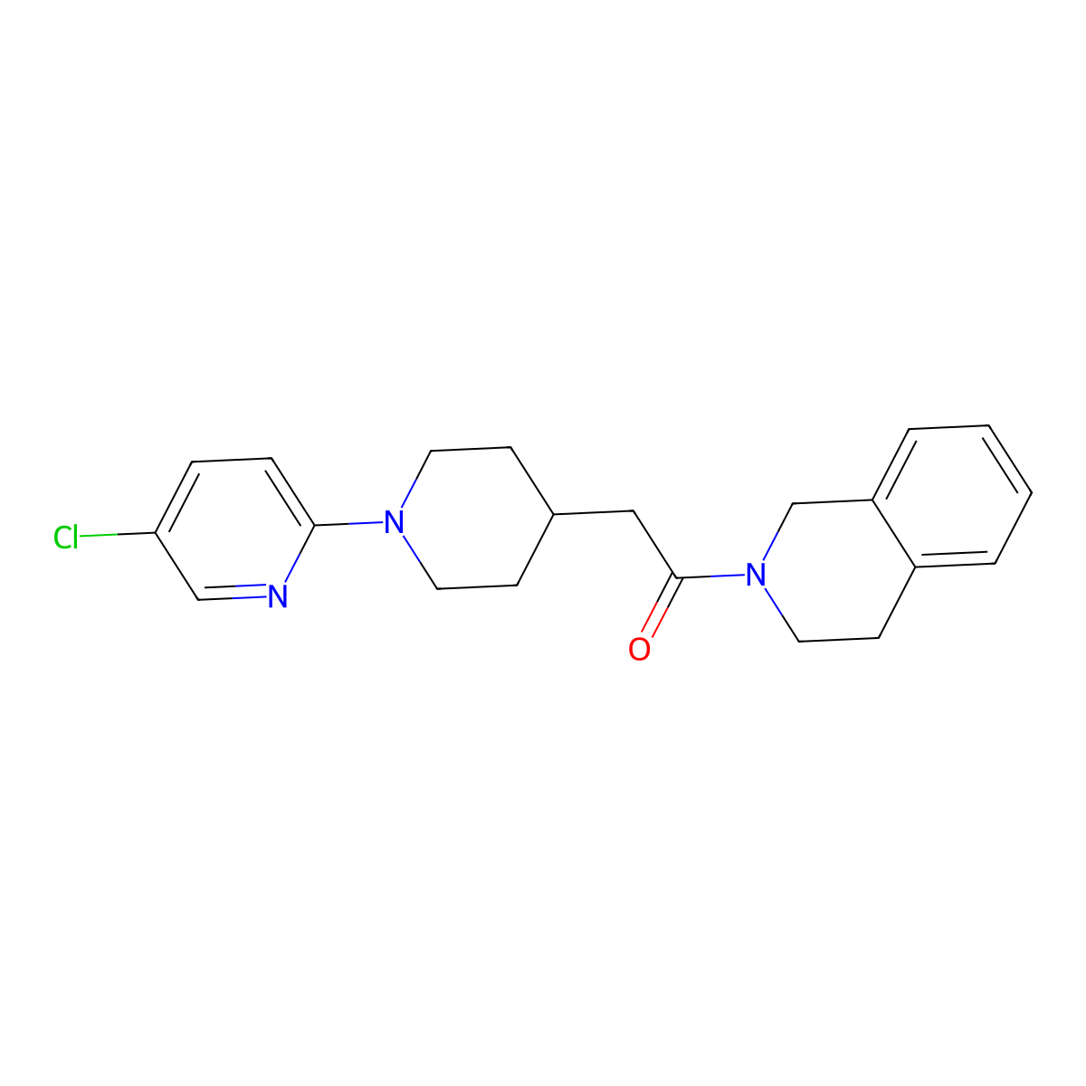 2-[1-(5-Chloropyridin-2-yl)piperidin-4-yl]-1-(1,2,3,4-tetrahydroisoquinolin-2-yl)ethan-1-one molecular structure, CAS 3054427-36-7