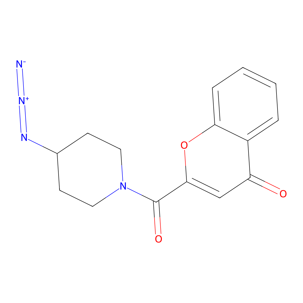 2-(4-azidopiperidine-1-carbonyl)-4H-chromen-4-one molecular structure, CAS 3054427-75-4