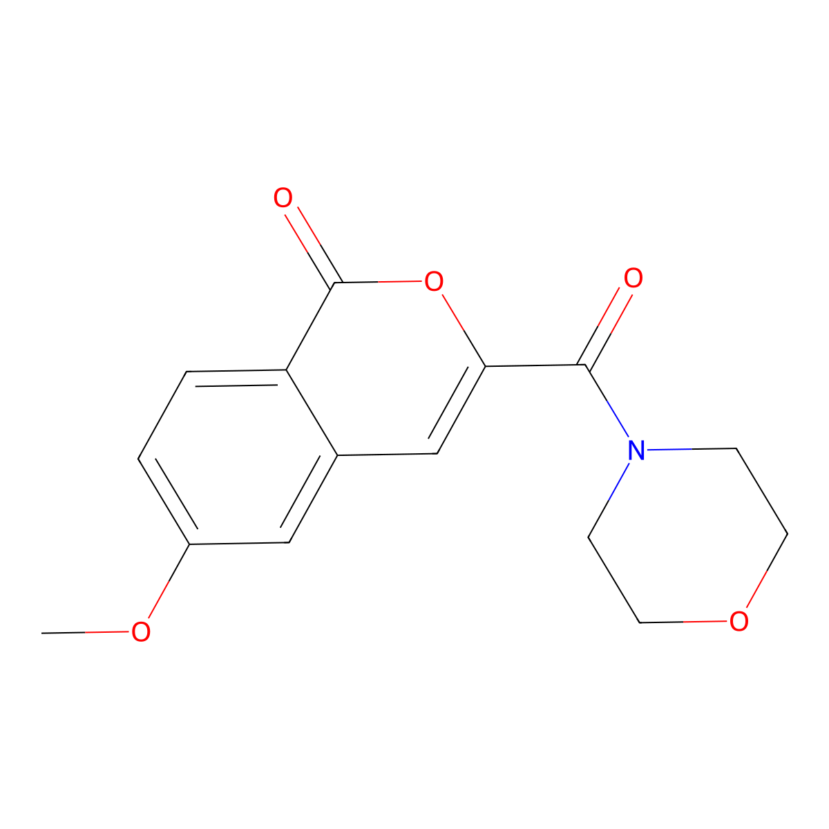 6-methoxy-3-(morpholine-4-carbonyl)-1H-isochromen-1-one molecular structure, CAS 3054427-90-3