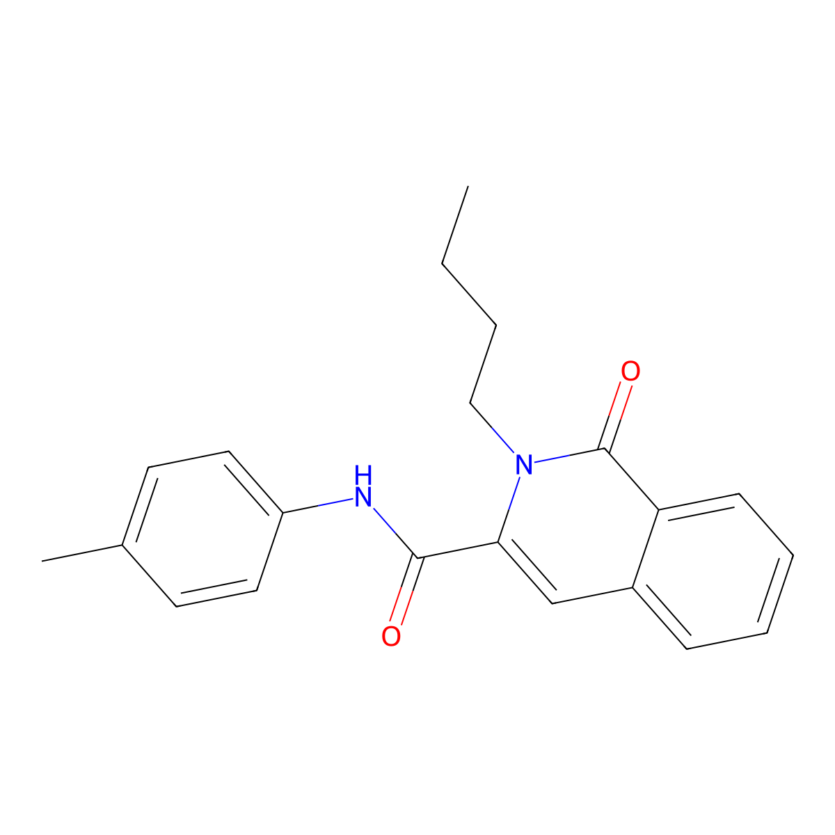 2-butyl-N-(4-methylphenyl)-1-oxo-1,2-dihydroisoquinoline-3-carboxamide molecular structure, CAS 3054427-99-2