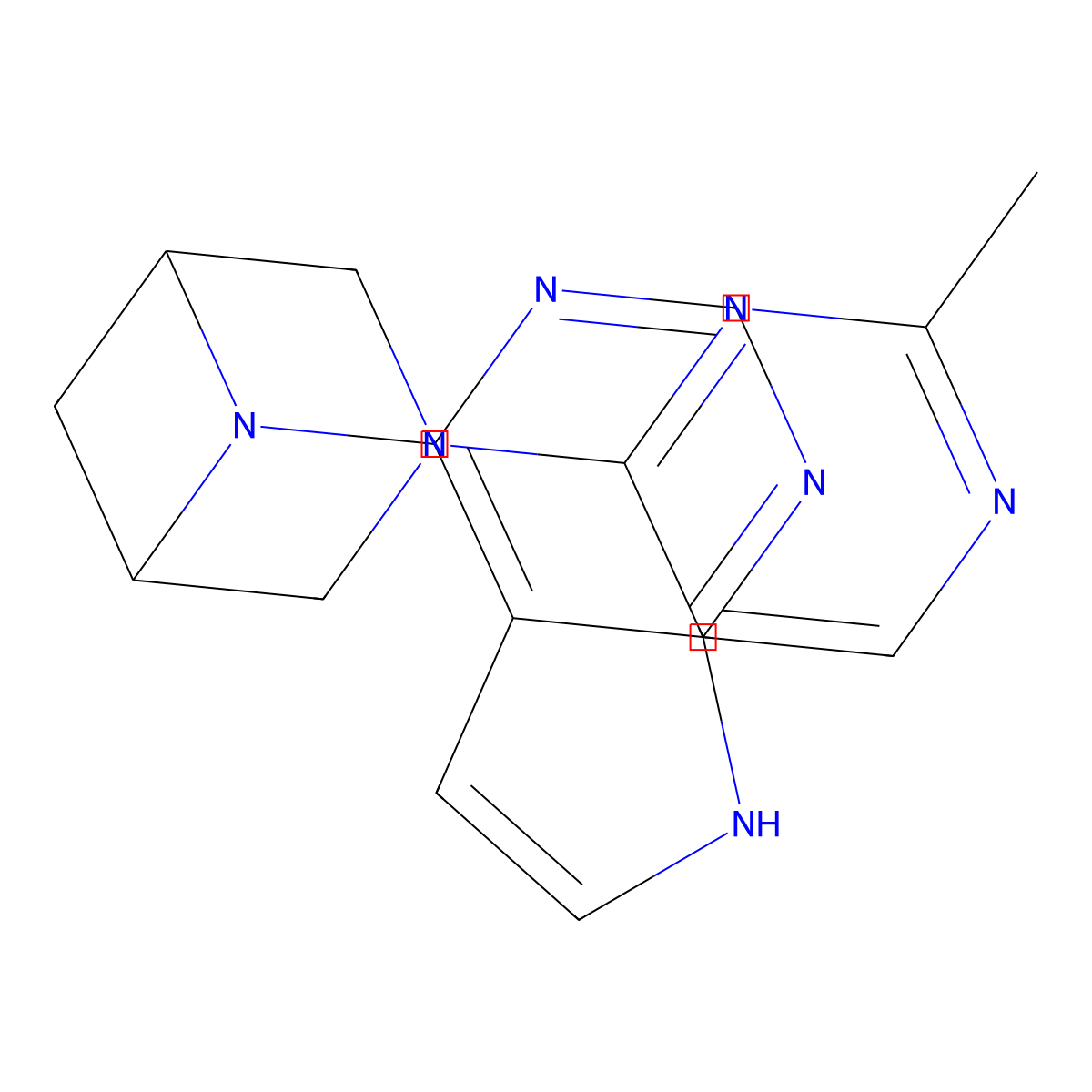 3-(2-methylpyrimidin-4-yl)-6-{7H-pyrrolo[2,3-d]pyrimidin-4-yl}-3,6-diazabicyclo[3.1.1]heptane molecular structure, CAS 3054428-04-2