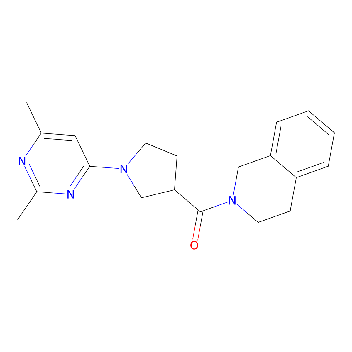2-[1-(2,6-Dimethylpyrimidin-4-yl)pyrrolidine-3-carbonyl]-1,2,3,4-tetrahydroisoquinoline molecular structure, CAS 3054428-11-1