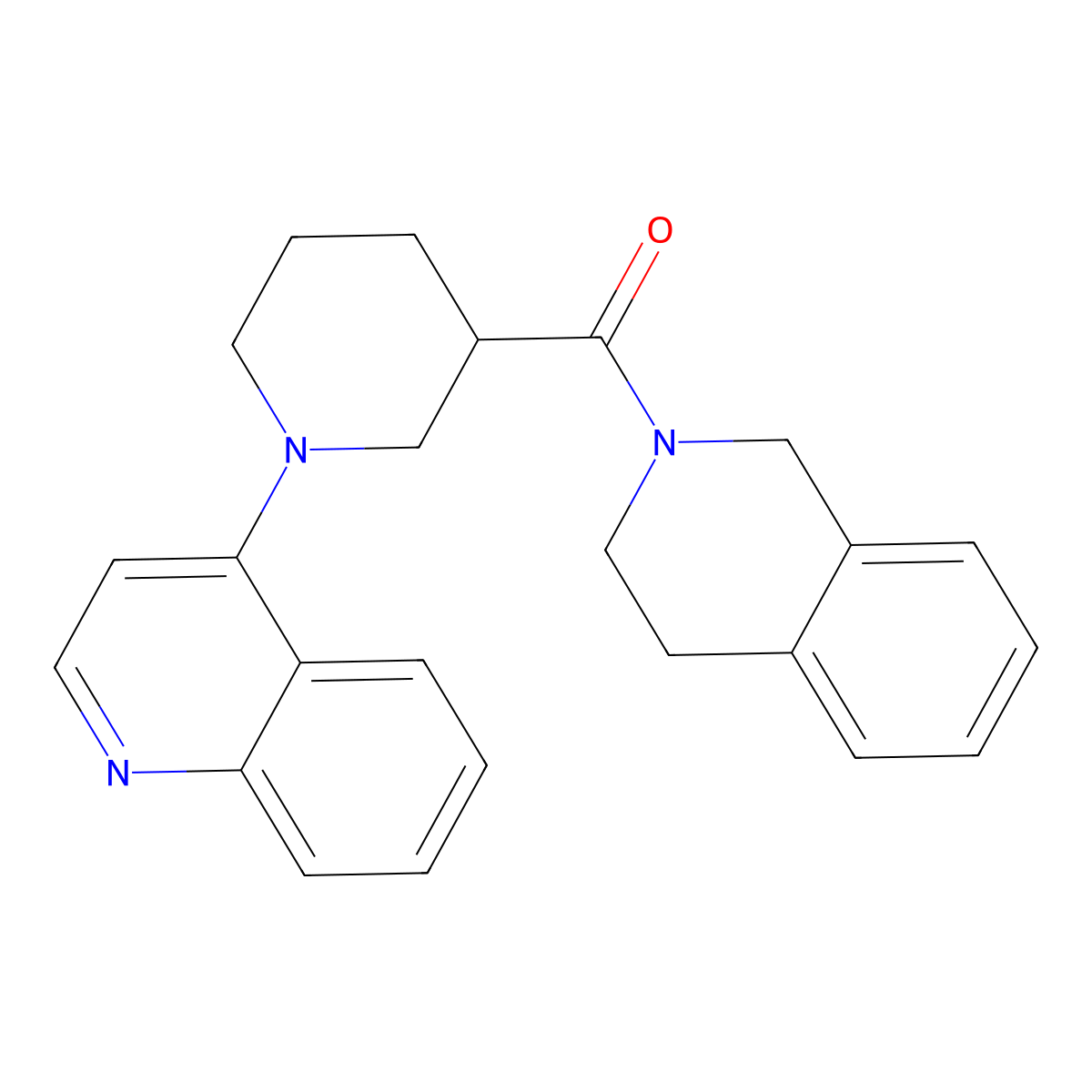 4-[3-(1,2,3,4-Tetrahydroisoquinoline-2-carbonyl)piperidin-1-yl]quinoline molecular structure, CAS 3054428-58-6