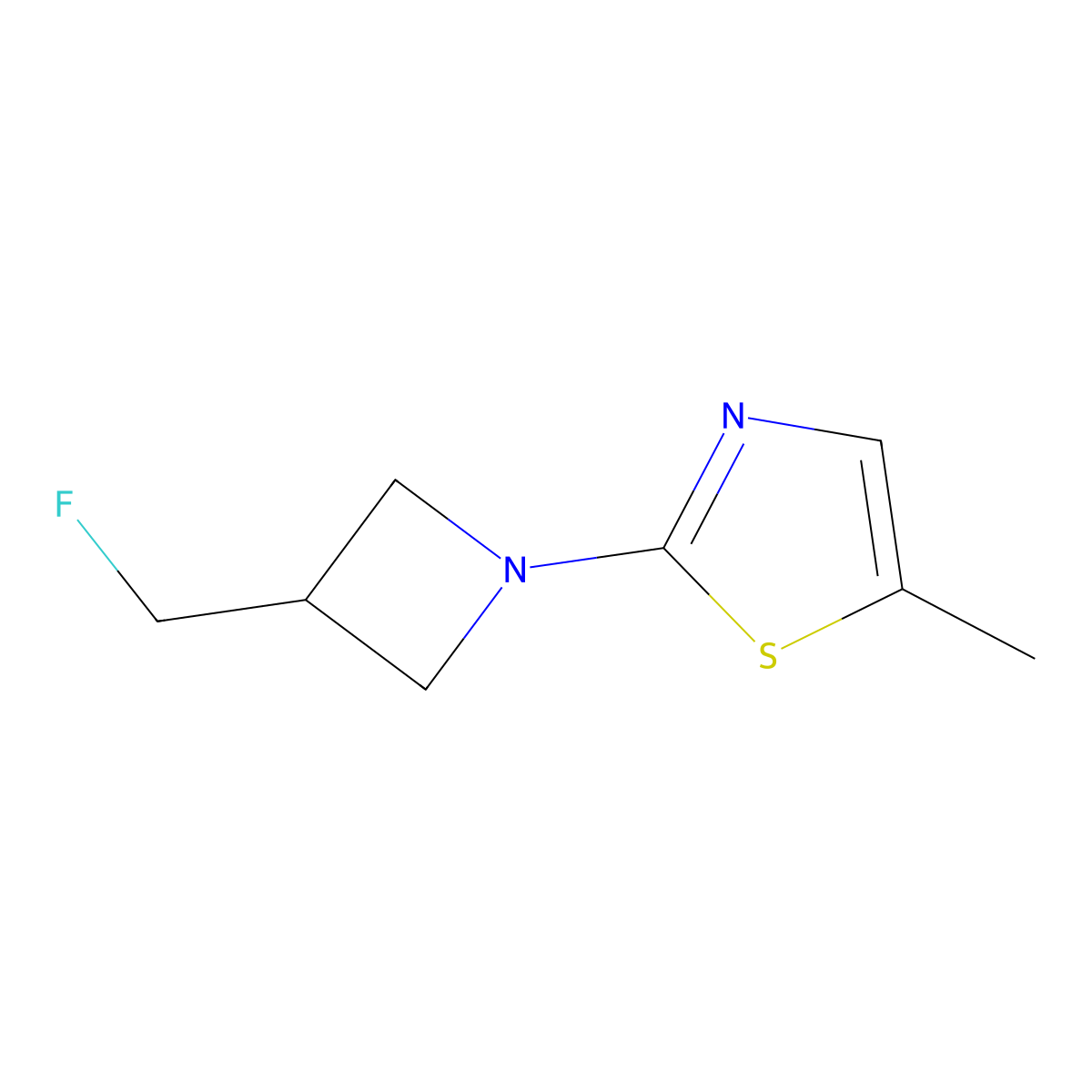 2-[3-(Fluoromethyl)azetidin-1-yl]-5-methyl-1,3-thiazole molecular structure, CAS 3054428-72-4