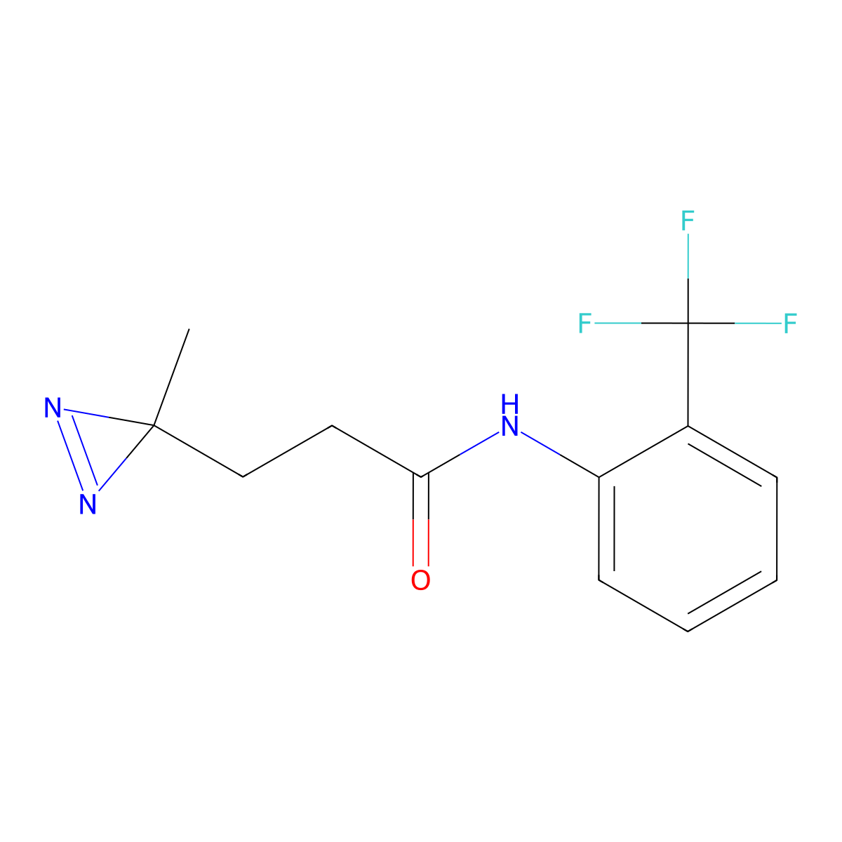 3-(3-methyl-3H-diazirin-3-yl)-N-[2-(trifluoromethyl)phenyl]propanamide molecular structure, CAS 3054429-04-5